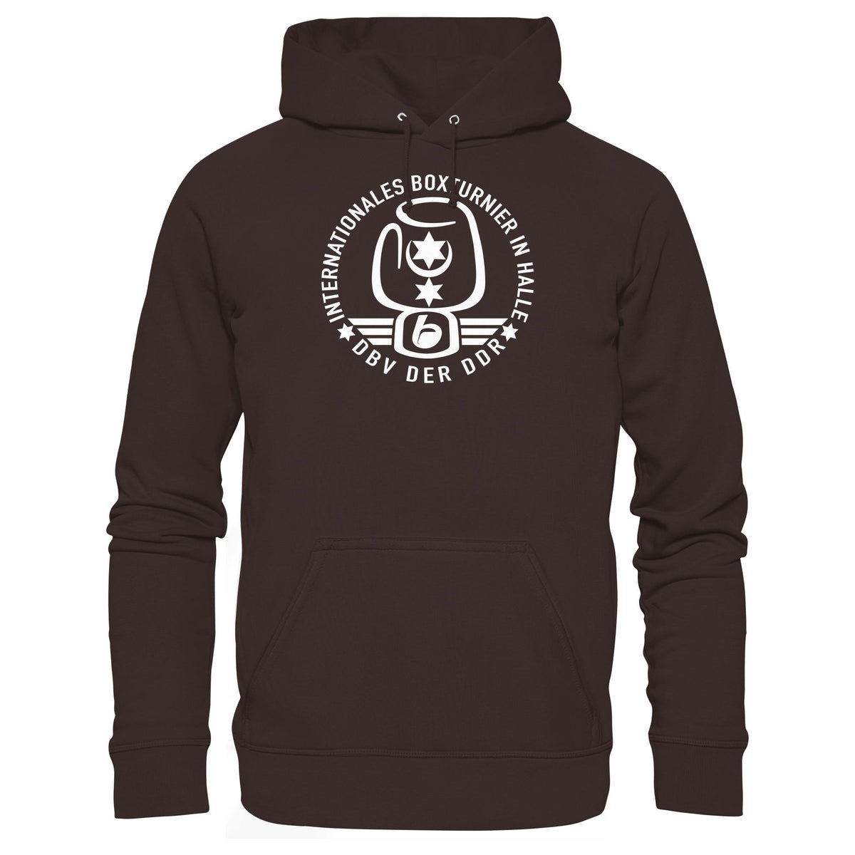 DDR Ostalgie Kapuze / Hoodie Unisex • INTERNATIONALES BOXTURNIER HALLE - DBV DER DDR