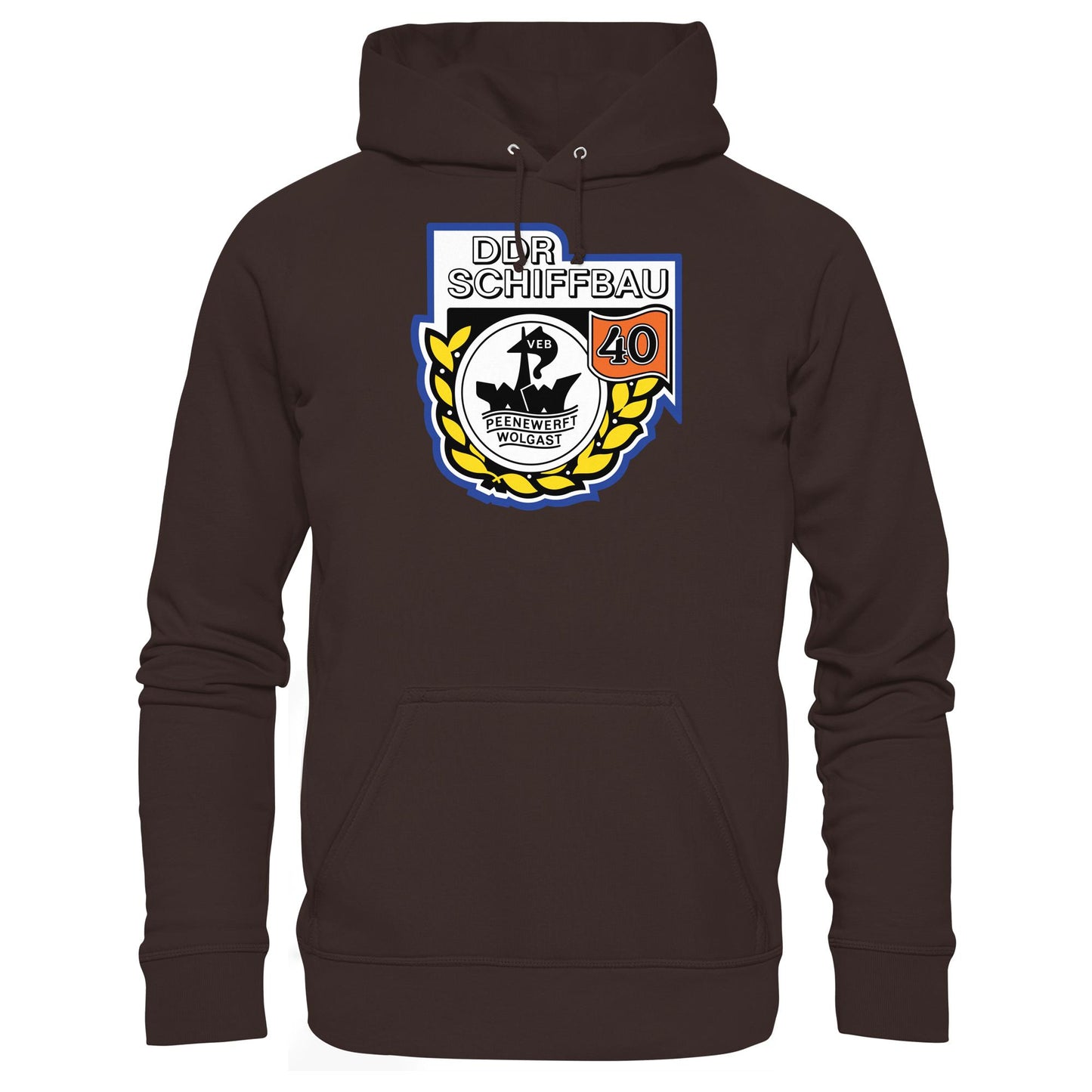 DDR Ostalgie Kapuze / Hoodie Unisex • VEB PEENEWERFT WOLGAST, DDR SCHIFFBAU