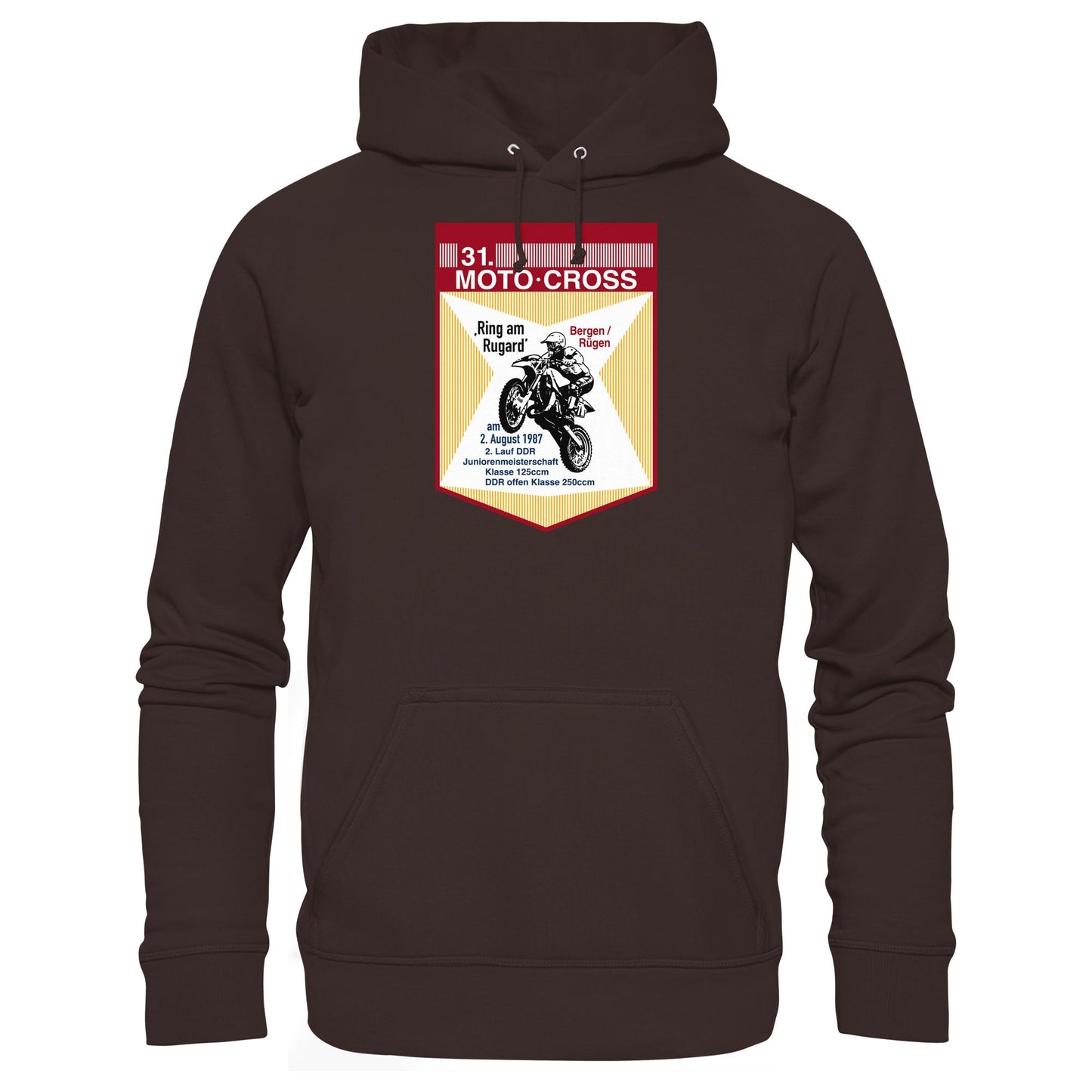 DDR Ostalgie Kapuze / Hoodie Unisex • 31. MOTO-CROSS DDR-MEISTERSCHAFT - 1987 BERGEN RÜGEN