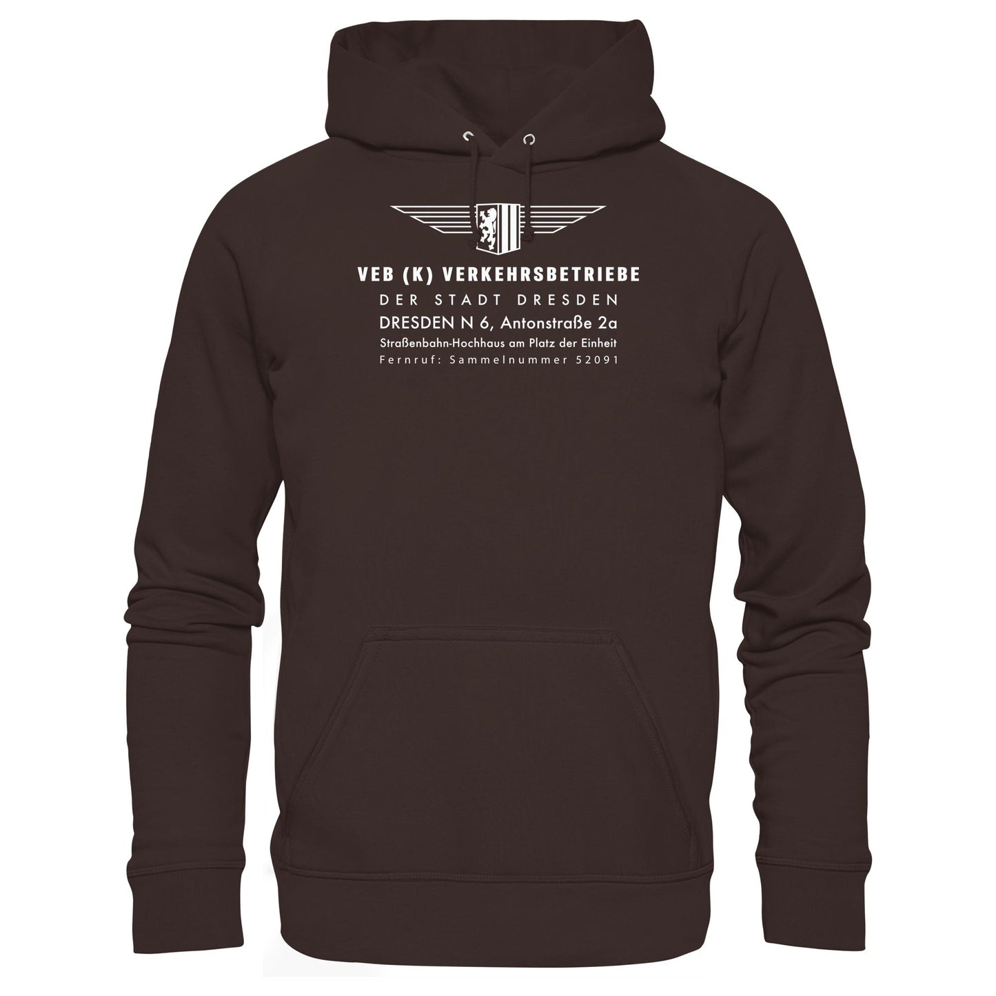 DDR Ostalgie Kapuze / Hoodie Unisex • VEB VERKEHRSBETRIEBE DRESDEN