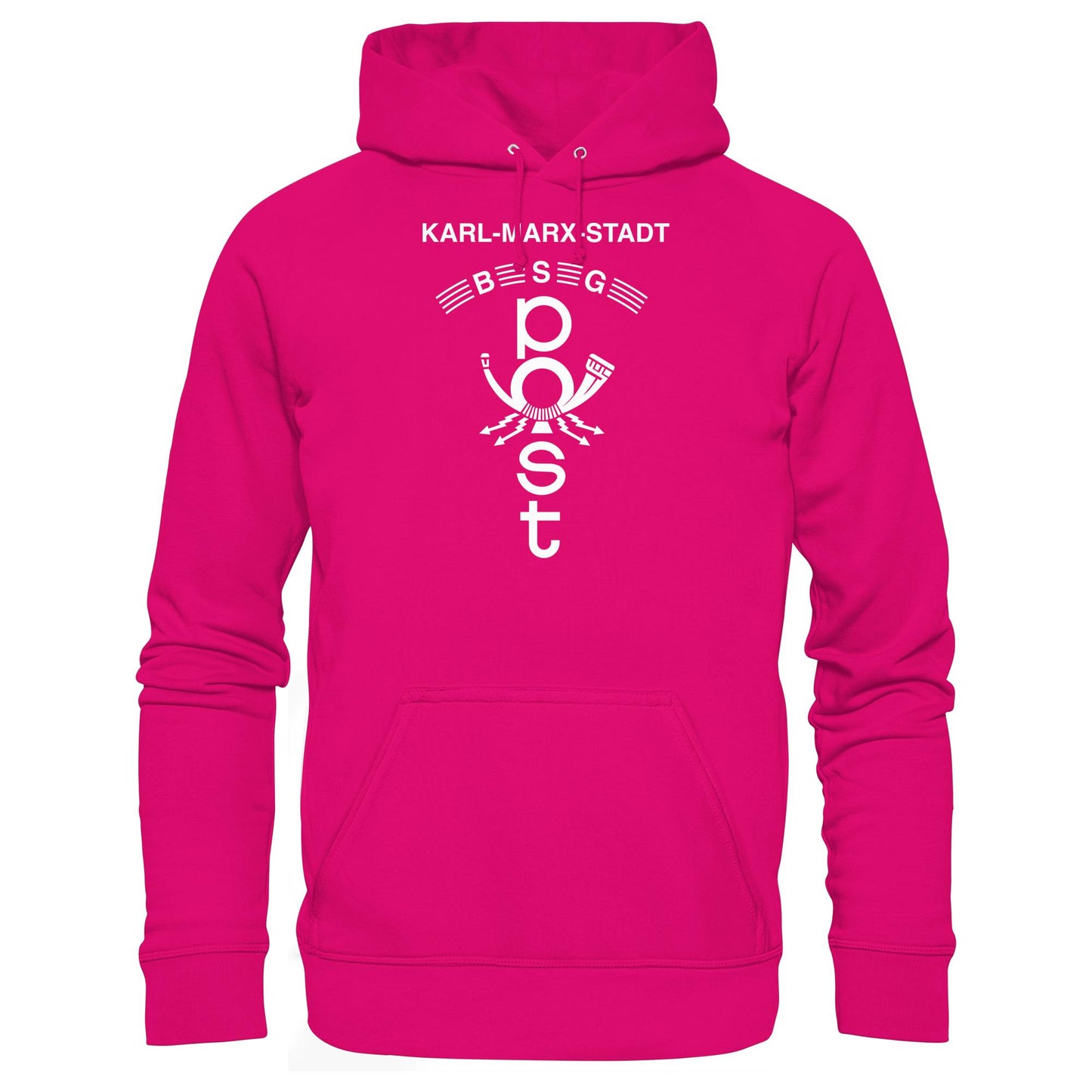 DDR Ostalgie Kapuze / Hoodie Unisex • BSG POST KARL-MARX-STADT (ORIGINAL WIMPEL)