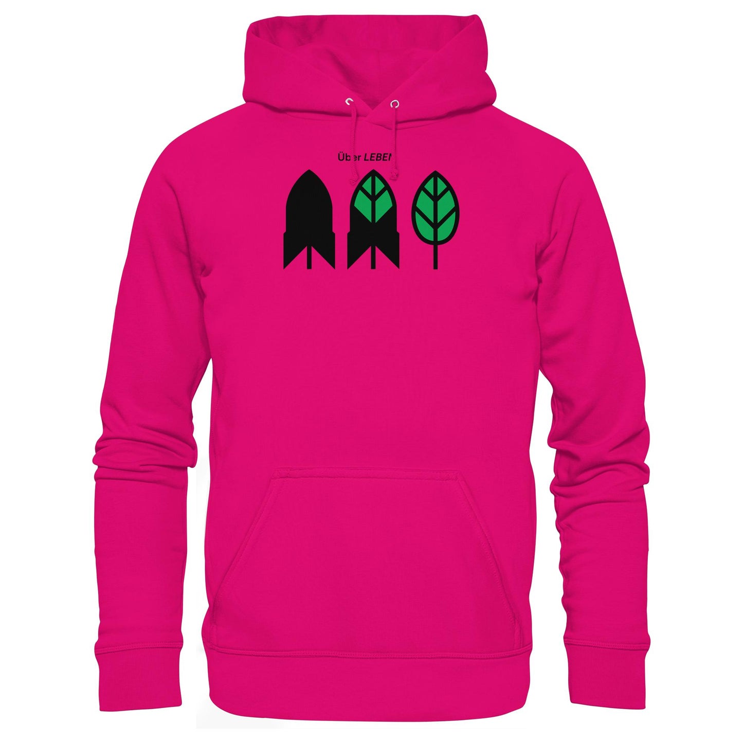 DDR Ostalgie Kapuze / Hoodie Unisex • ÜBER LEBEN (ORIGINAL FRIEDENS-PLAKAT)