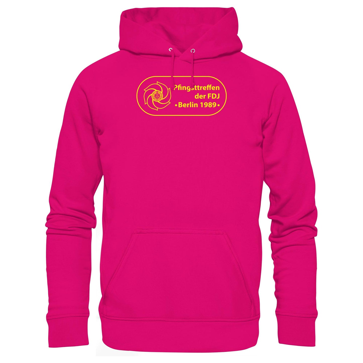 DDR Ostalgie Kapuze / Hoodie Unisex • PFINGSTTREFFEN DER FDJ, BERLIN 1989