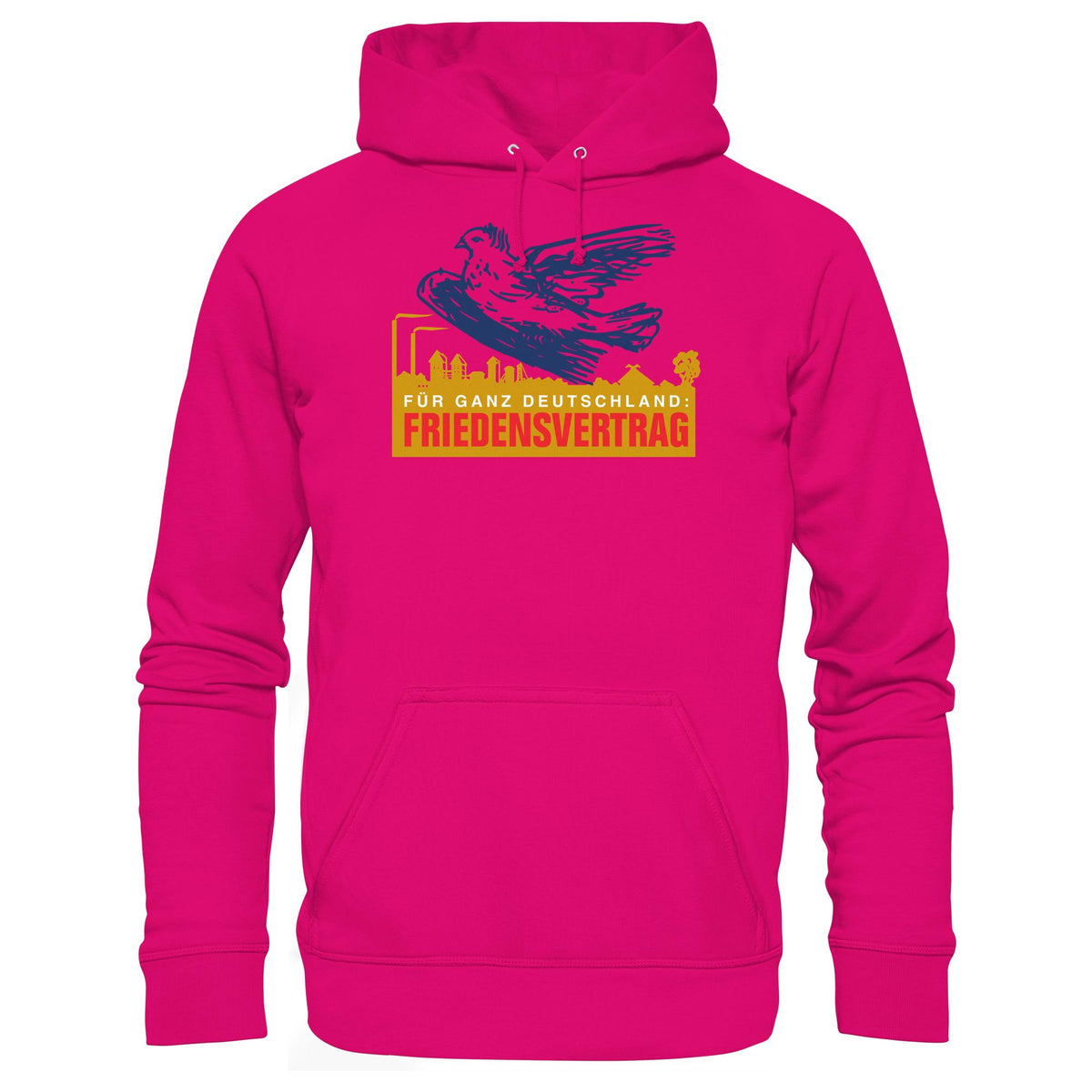 DDR Ostalgie Kapuze / Hoodie Unisex • FRIEDENSVERTRAG FÜR GANZ DEUTSCHLAND (ORIGINAL-PIN)