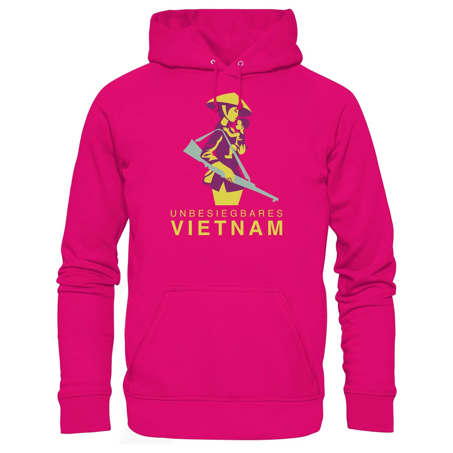 DDR Ostalgie Kapuze / Hoodie Unisex • UNBESIEGBARES VIETNAM (DDR-BRIEFMARKE)