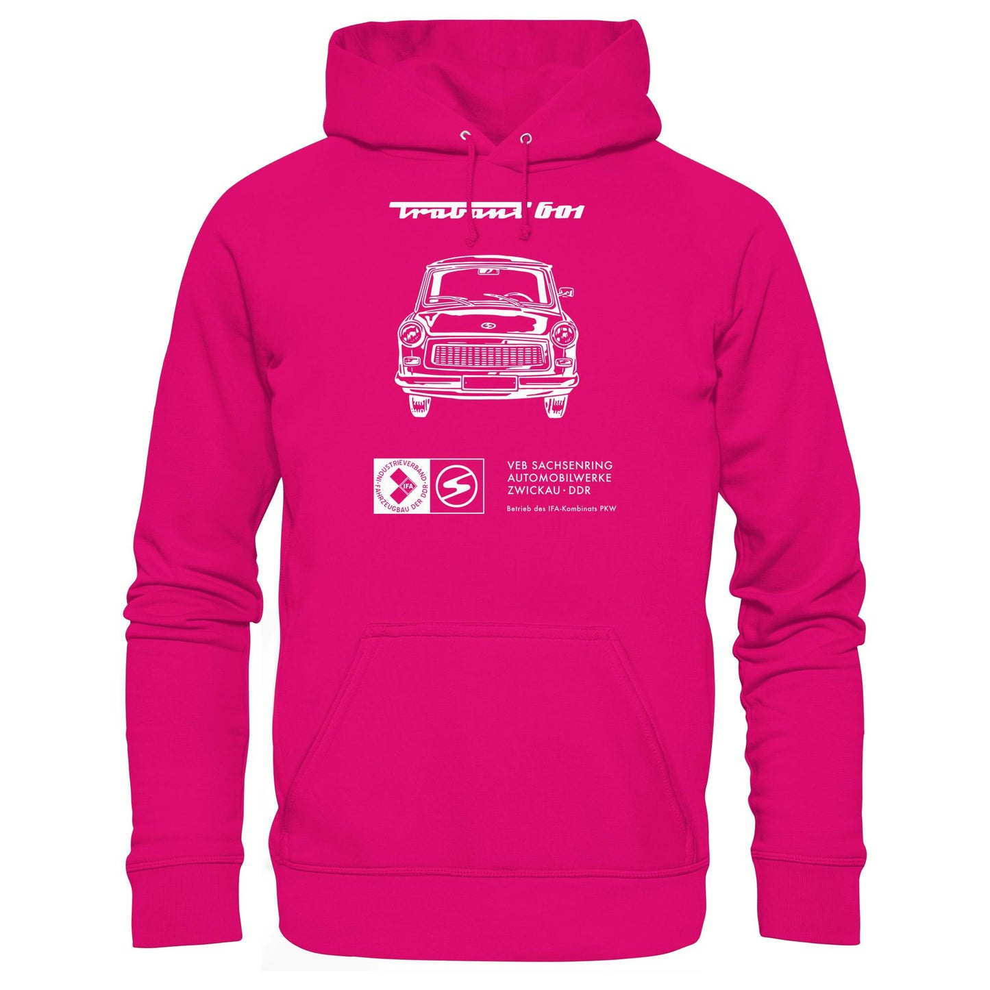 DDR Ostalgie Kapuze / Hoodie Unisex • TRABANT 601 (ORIGINAL TITEL BETRIEBSANLEITUNG)