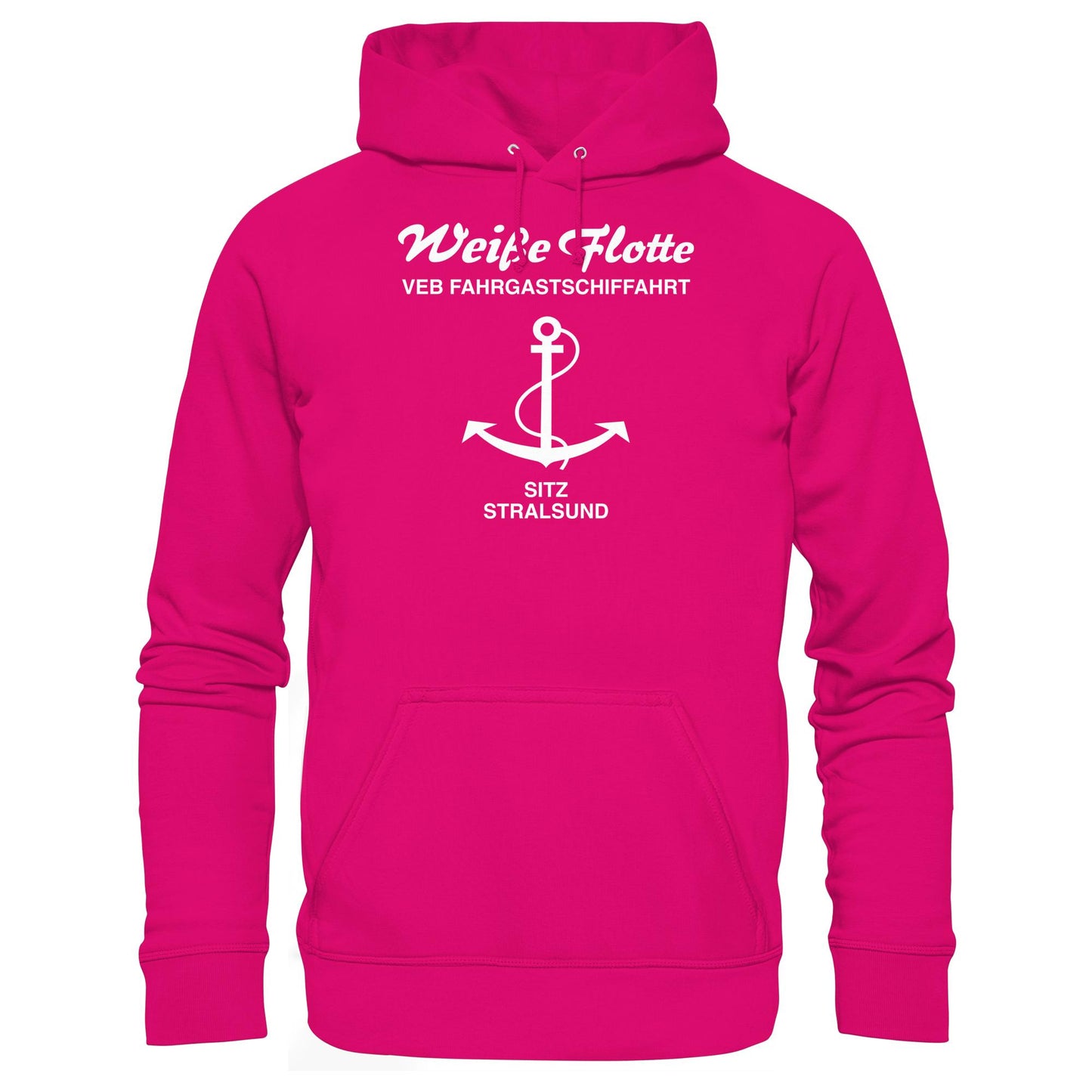 DDR Ostalgie Kapuze / Hoodie Unisex • VEB FAHRGASTSCHIFFAHRT, STRALSUND