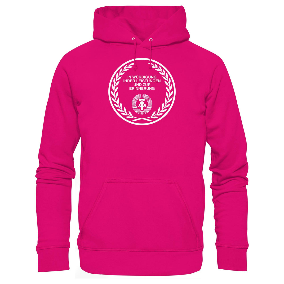 DDR Ostalgie Kapuze / Hoodie Unisex • EHRENMÜNZE - IN WÜRDIGUNG IHRER LEISTUNGEN