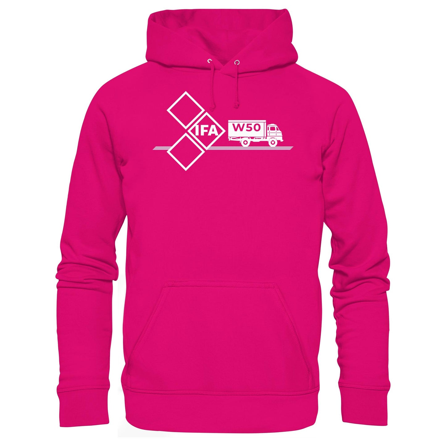 DDR Ostalgie Kapuze / Hoodie Unisex • IFA W50 (ORIGINAL SCHILD)