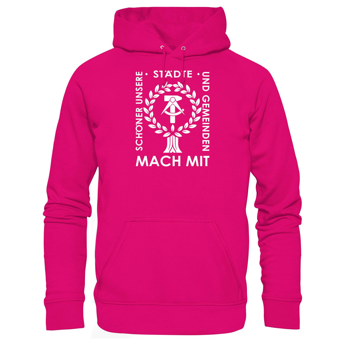 DDR Ostalgie Kapuze / Hoodie Unisex • SCHÖNER UNSERE STÄDTE - DUNKEL