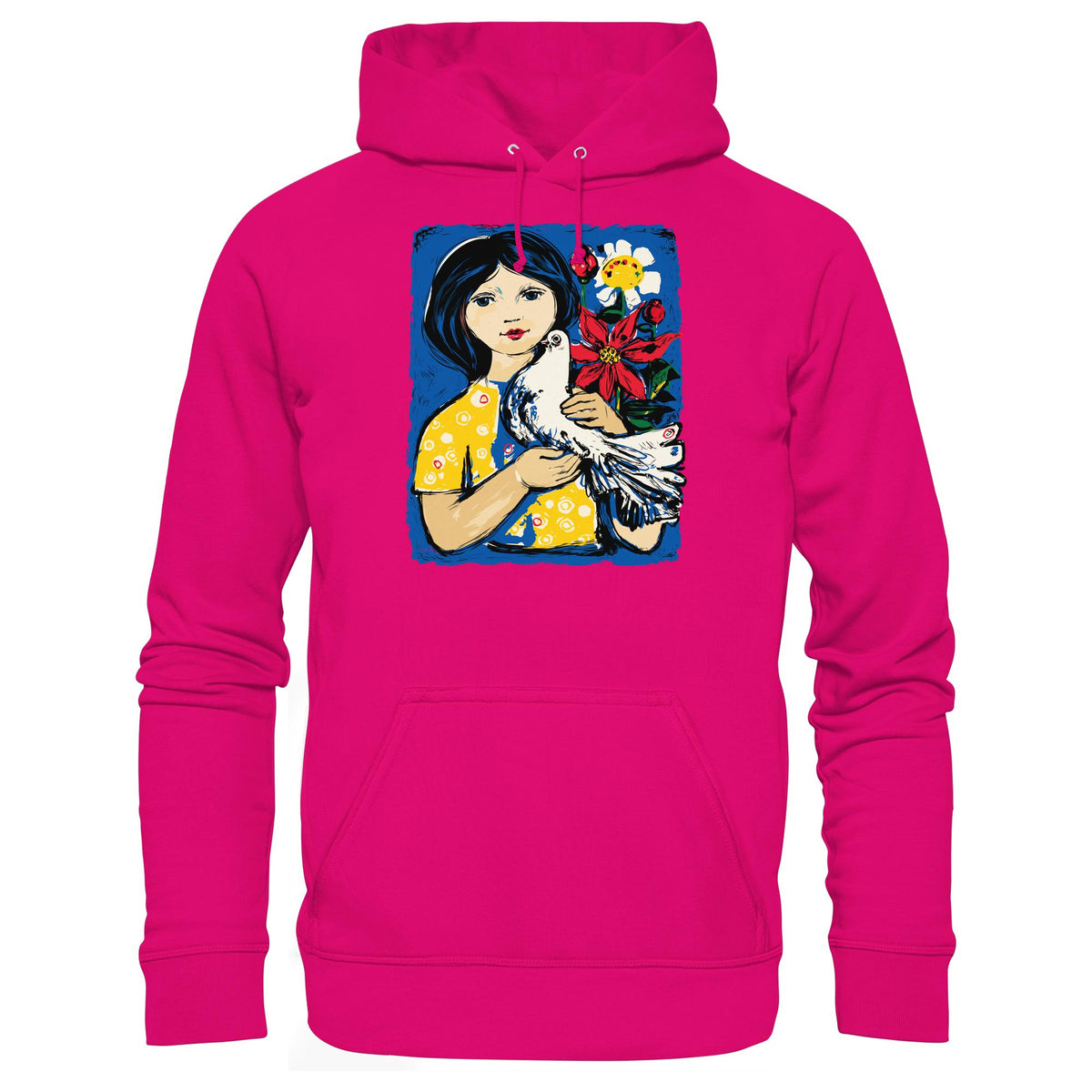 DDR Ostalgie Kapuze / Hoodie Unisex •  WALTER WOMACKA - MÄDCHEN MIT FRIEDENSTAUBE