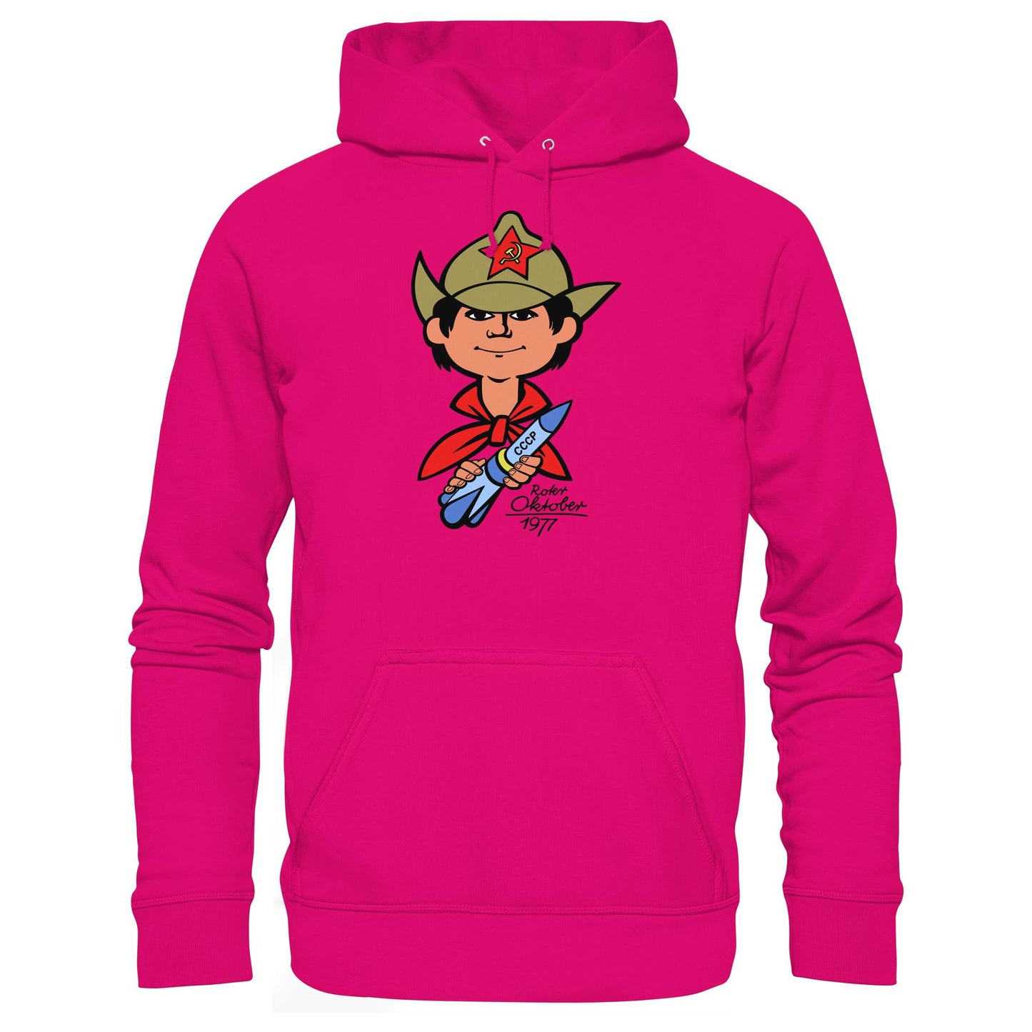 DDR Ostalgie Kapuze / Hoodie Unisex • ROTER OKTOBER 1917 (ORIGINAL NICKI-MOTIV)