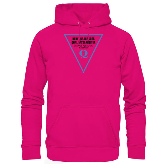 DDR Ostalgie Kapuze / Hoodie Unisex • HERVORRAGENDER QUALITÄTSARBEITER DES VEB KABELWERK KÖPENICK