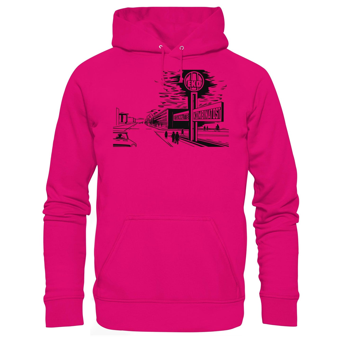 DDR Ostalgie Kapuze / Hoodie Unisex • EISENHÜTTENKOMBINAT OST (EKO) - ORIGINAL POSTSTEMPEL