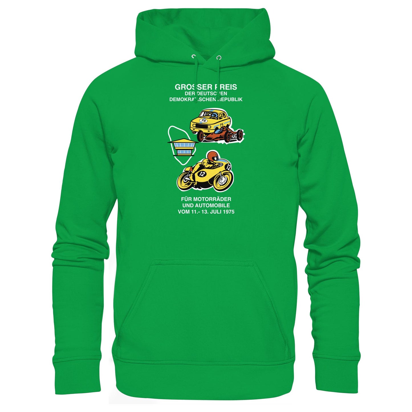DDR Ostalgie Kapuze / Hoodie Unisex • GROSSER PREIS DER DDR 1975