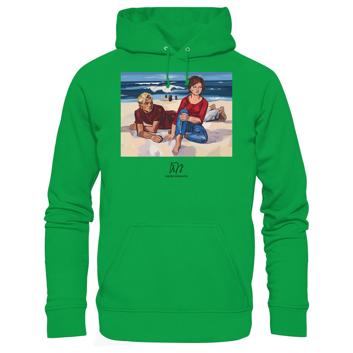 DDR Ostalgie Kapuze / Hoodie Unisex • WALTER WOMACKA - AM STRAND (1962)