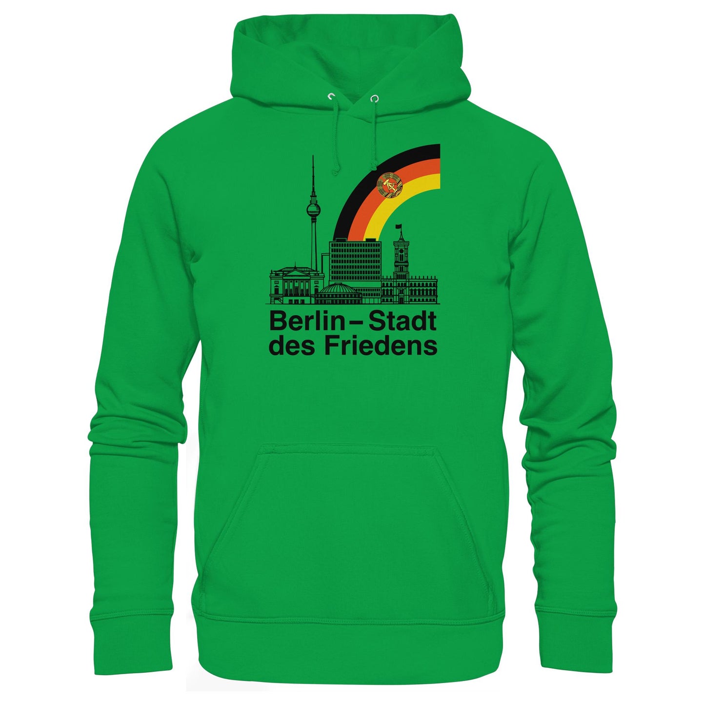 DDR Ostalgie Kapuze / Hoodie Unisex • BERLIN - STADT DES FRIEDENS (ORIGINAL POSTSTEMPEL)