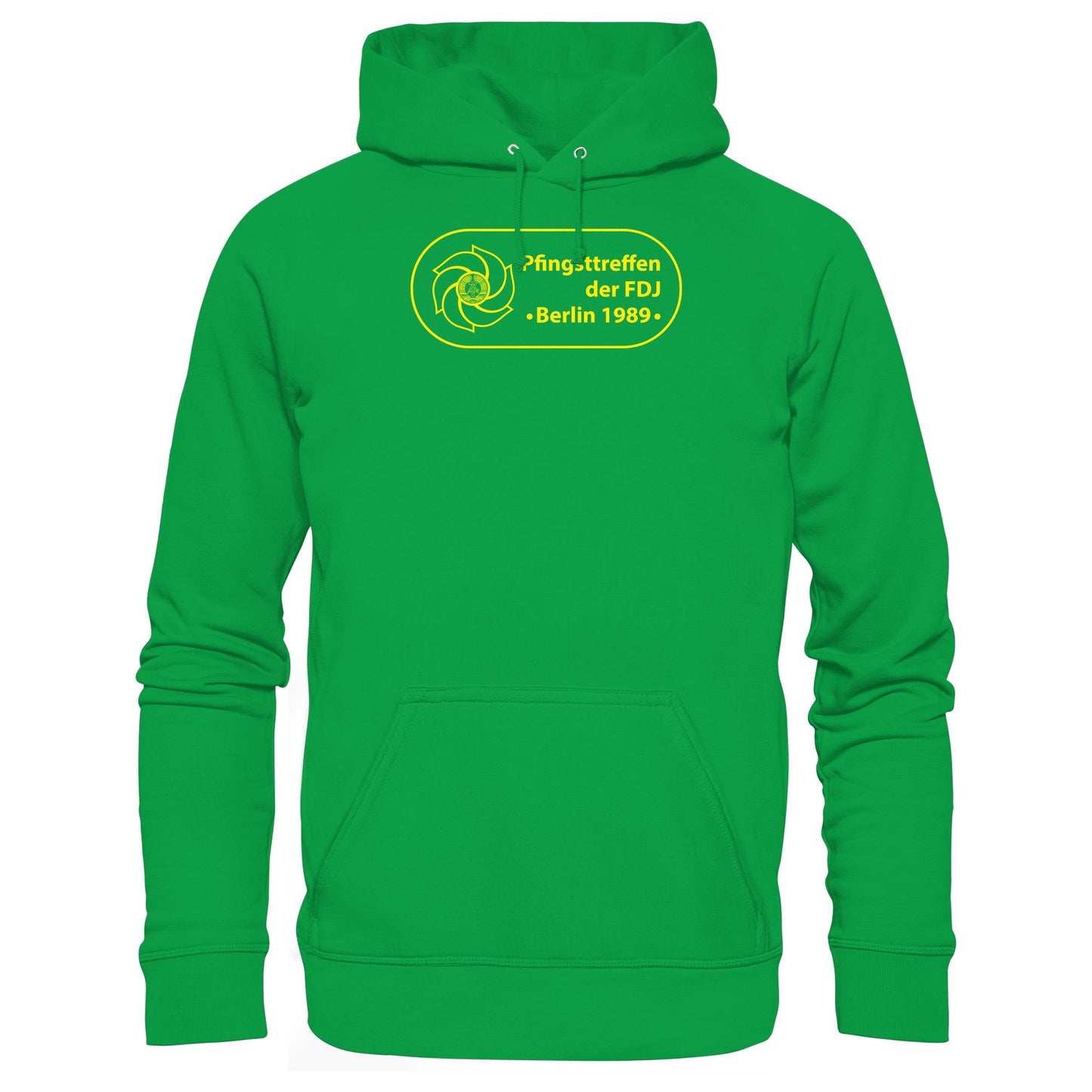 DDR Ostalgie Kapuze / Hoodie Unisex • PFINGSTTREFFEN DER FDJ, BERLIN 1989