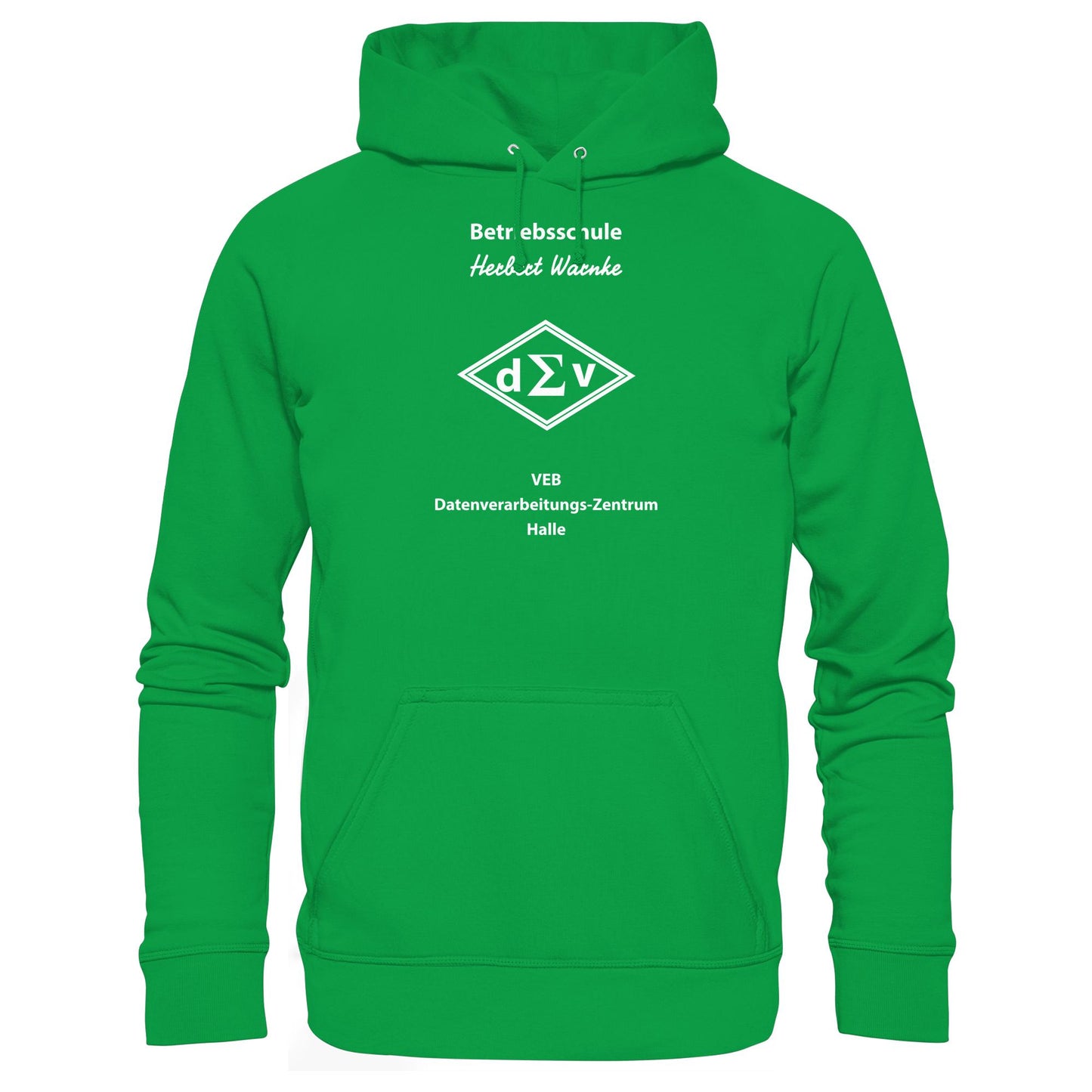 DDR Ostalgie Kapuze / Hoodie Unisex • BETRIEBSSCHULE VEB DATENBERARBEITUNG HALLE