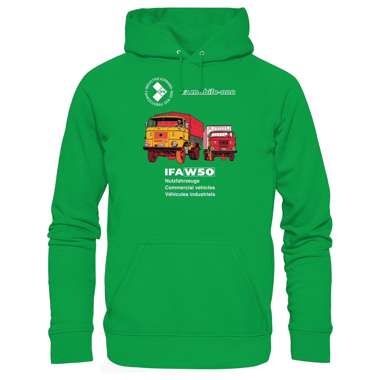 DDR Ostalgie Kapuze / Hoodie Unisex • IFA W50 (ORIGINAL POSTER)