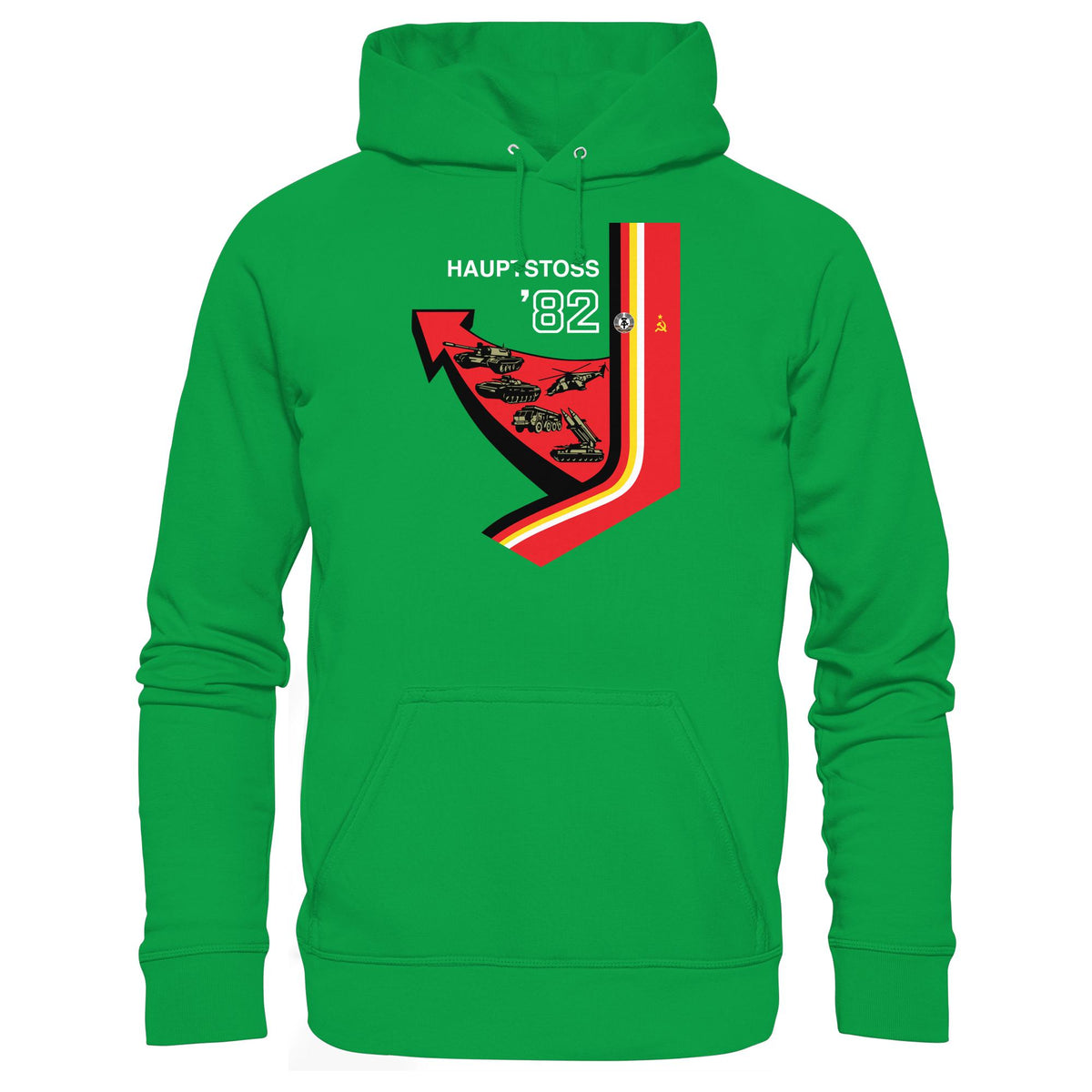 DDR Ostalgie Kapuze / Hoodie Unisex • MANÖVER HAUPTSTOSS 1982 (ORIGINAL-PLAKAT)