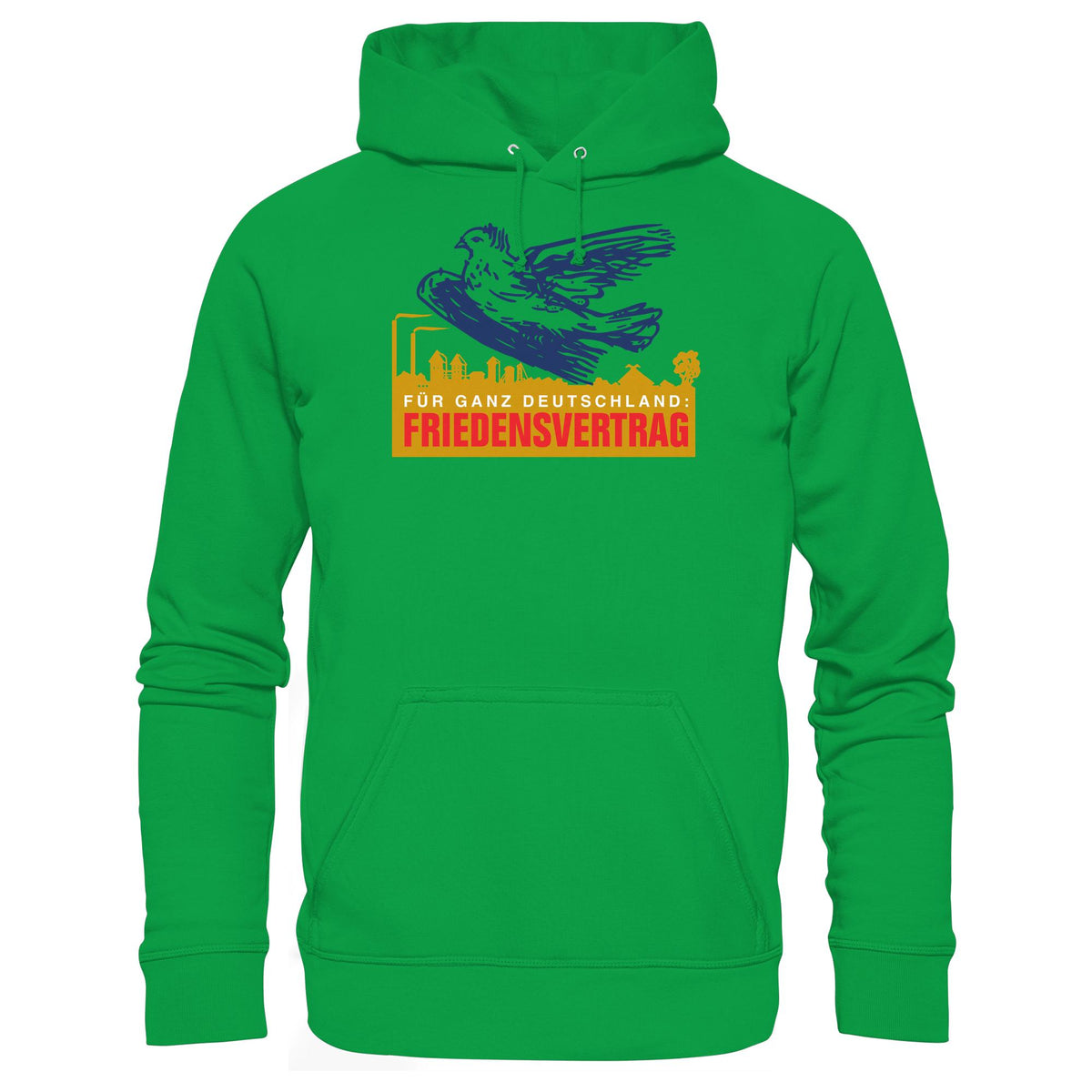 DDR Ostalgie Kapuze / Hoodie Unisex • FRIEDENSVERTRAG FÜR GANZ DEUTSCHLAND (ORIGINAL-PIN)