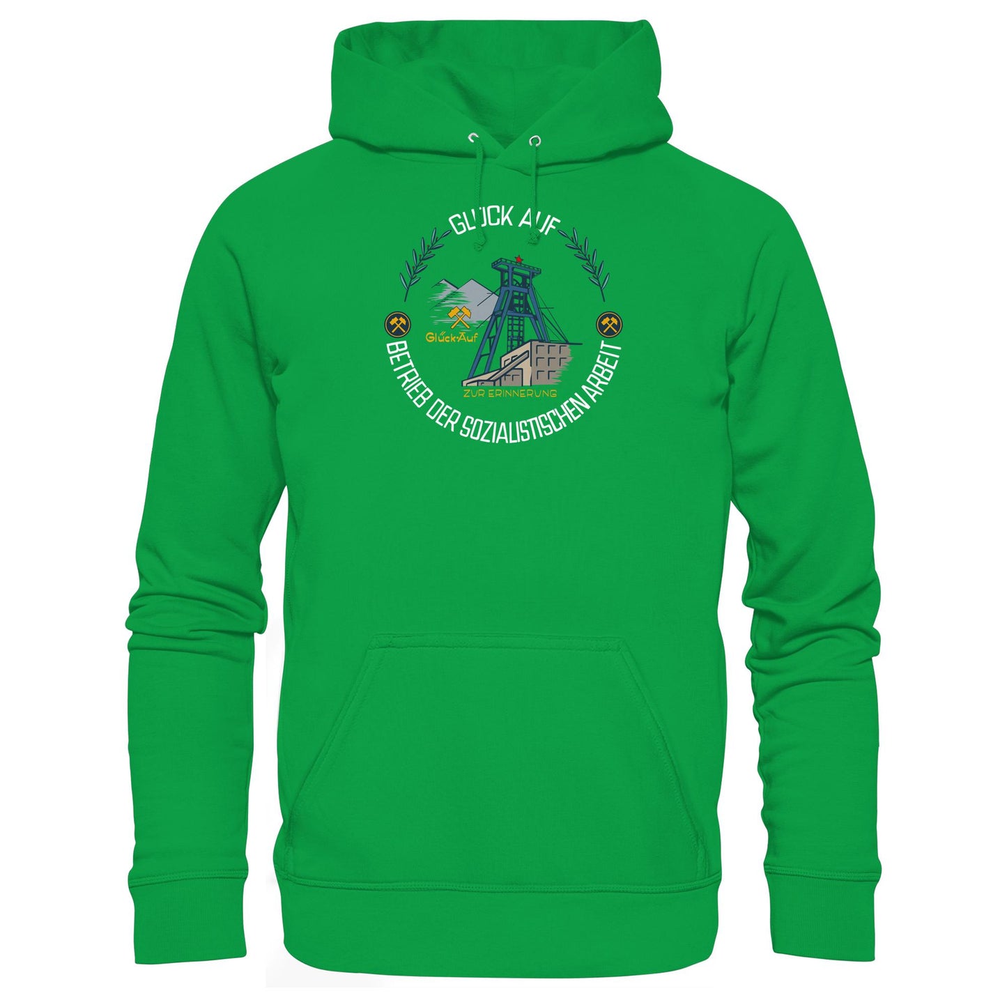 DDR Ostalgie Kapuze / Hoodie Unisex • WISMUT - GLÜCK AUF