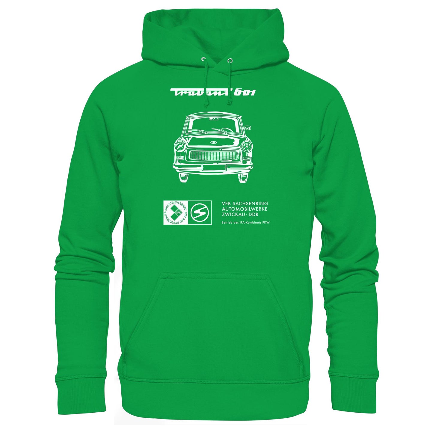 DDR Ostalgie Kapuze / Hoodie Unisex • TRABANT 601 (ORIGINAL TITEL BETRIEBSANLEITUNG)