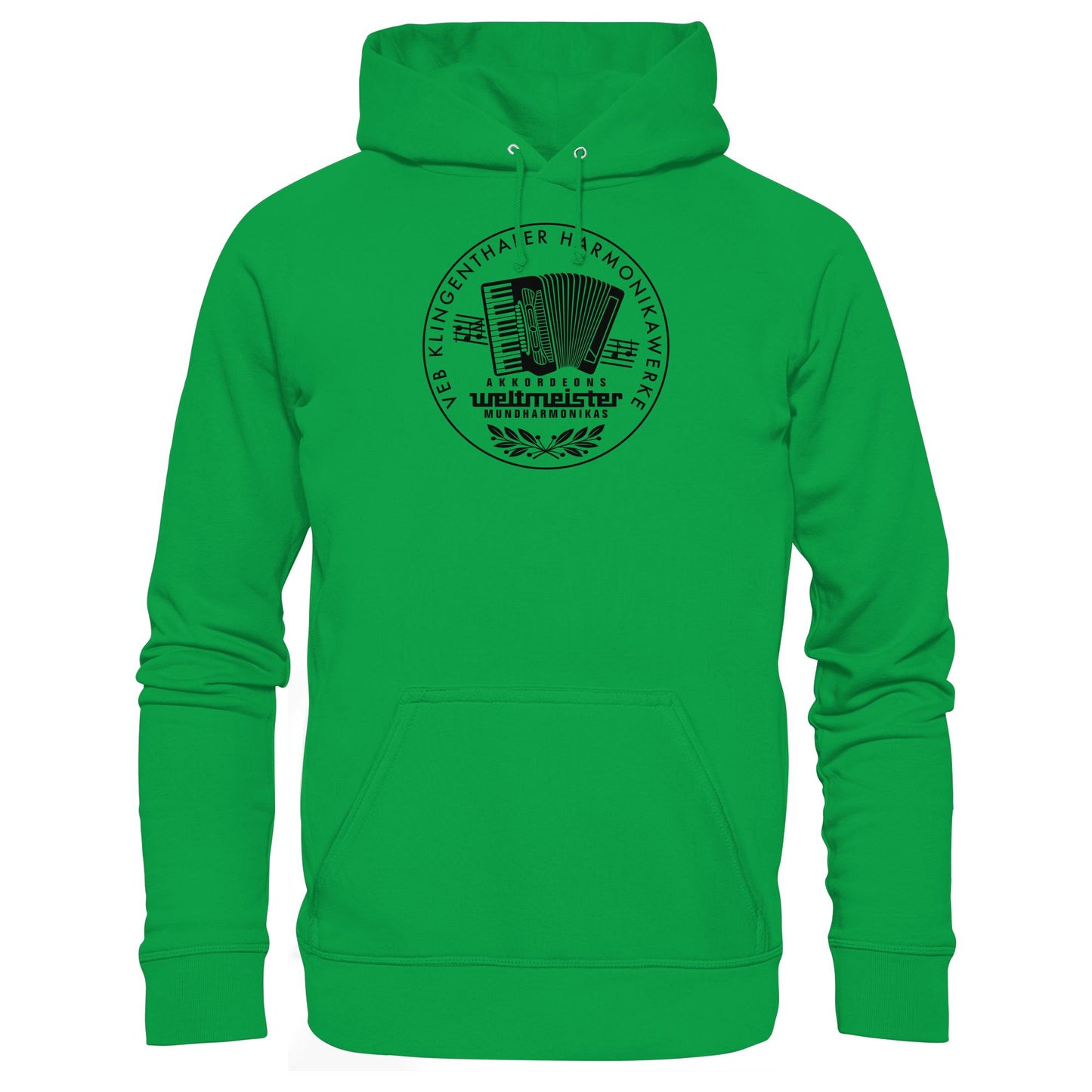 DDR Ostalgie Kapuze / Hoodie Unisex • WELTMEISTER VEB KLINGENTHALER HARMONIKAWERKE
