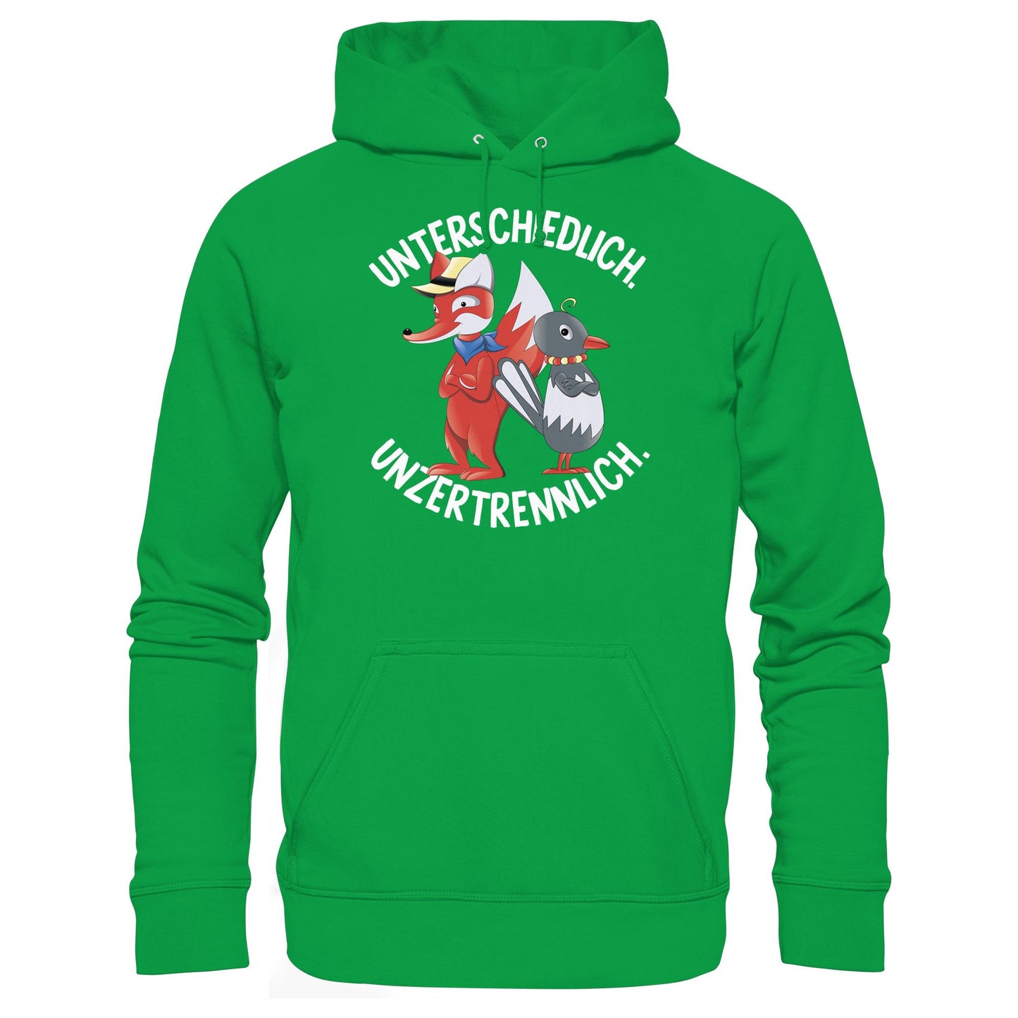 DDR Ostalgie Kapuze / Hoodie Unisex • UNSER SANDMÄNNCHEN - HERR FUCHS & FRAU ELSTER, UNZERTRENNLICH
