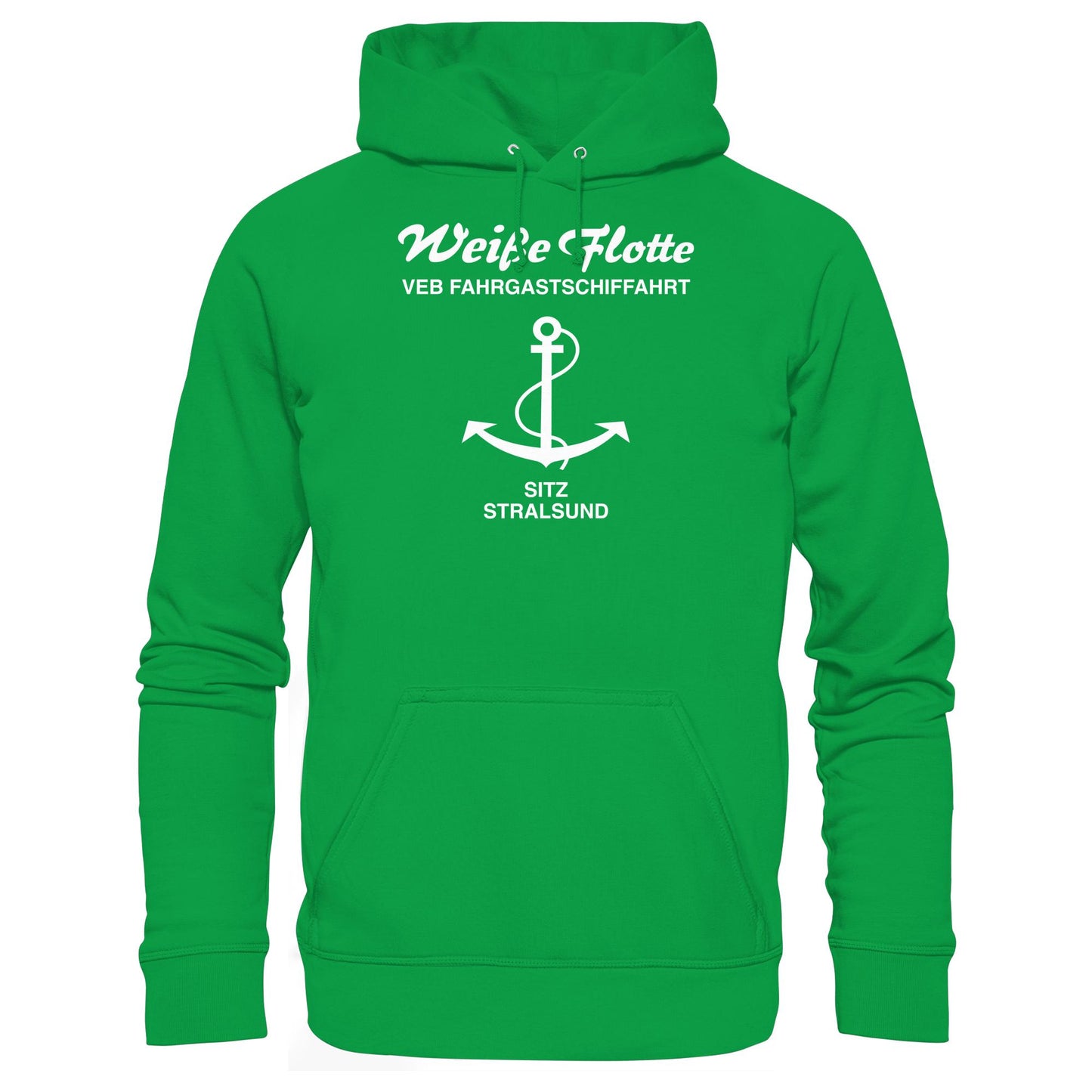 DDR Ostalgie Kapuze / Hoodie Unisex • VEB FAHRGASTSCHIFFAHRT, STRALSUND