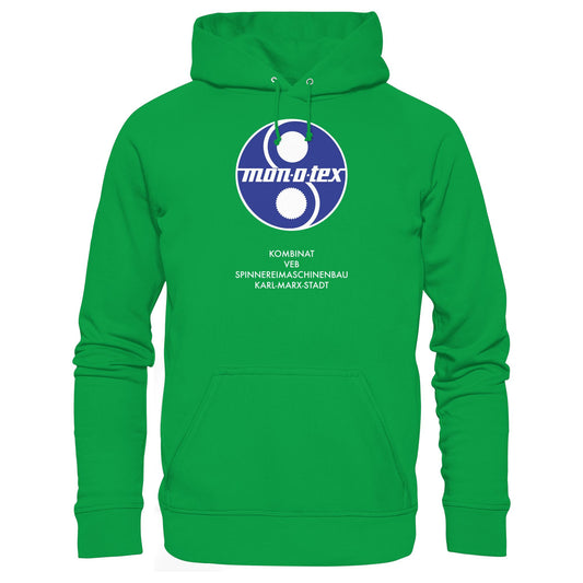 DDR Ostalgie Kapuze / Hoodie Unisex • MONOTEX VEB KOMBINAT SPINNEREIMASCHINENBAU KARL-MARX-STADT