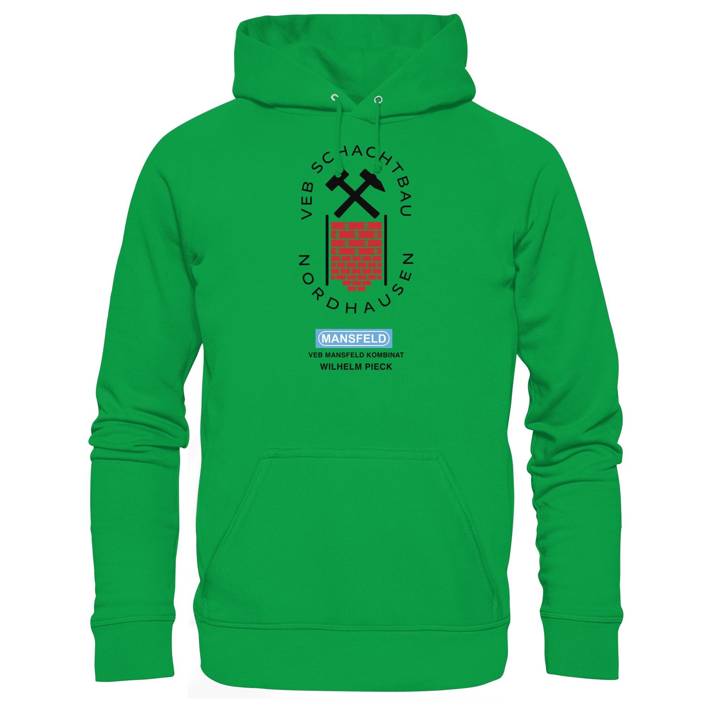 DDR Ostalgie Kapuze / Hoodie Unisex • VEB SCHACHTBAU NORDHAUSEN - VEB MANSFELD KOMBINAT