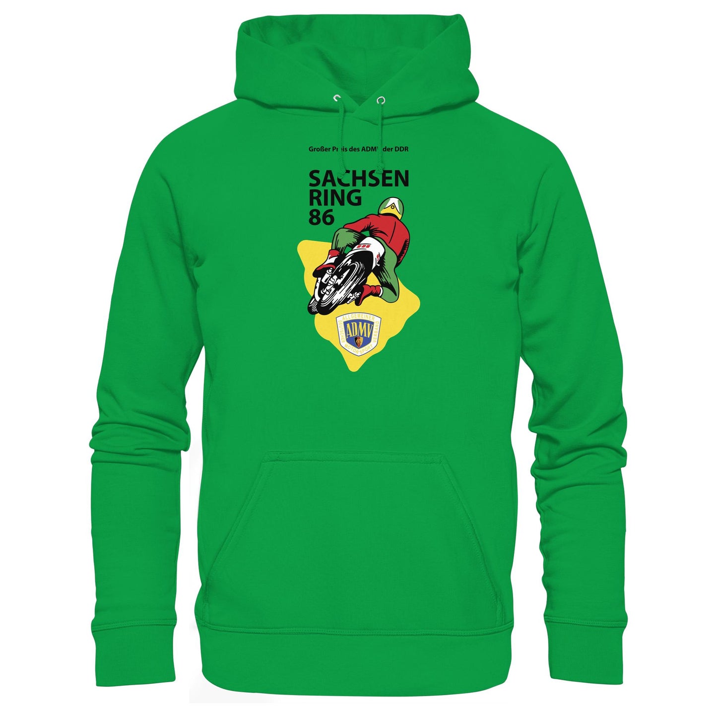 DDR Ostalgie Kapuze / Hoodie Unisex • GROSSER PREIS DER DDR - SACHSENRING 1986