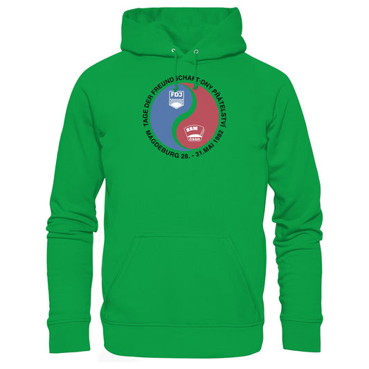 DDR Ostalgie Kapuze / Hoodie Unisex • TAG DER FREUNDSCHAFT MAGDEBURG 1982 DDR-CSSR