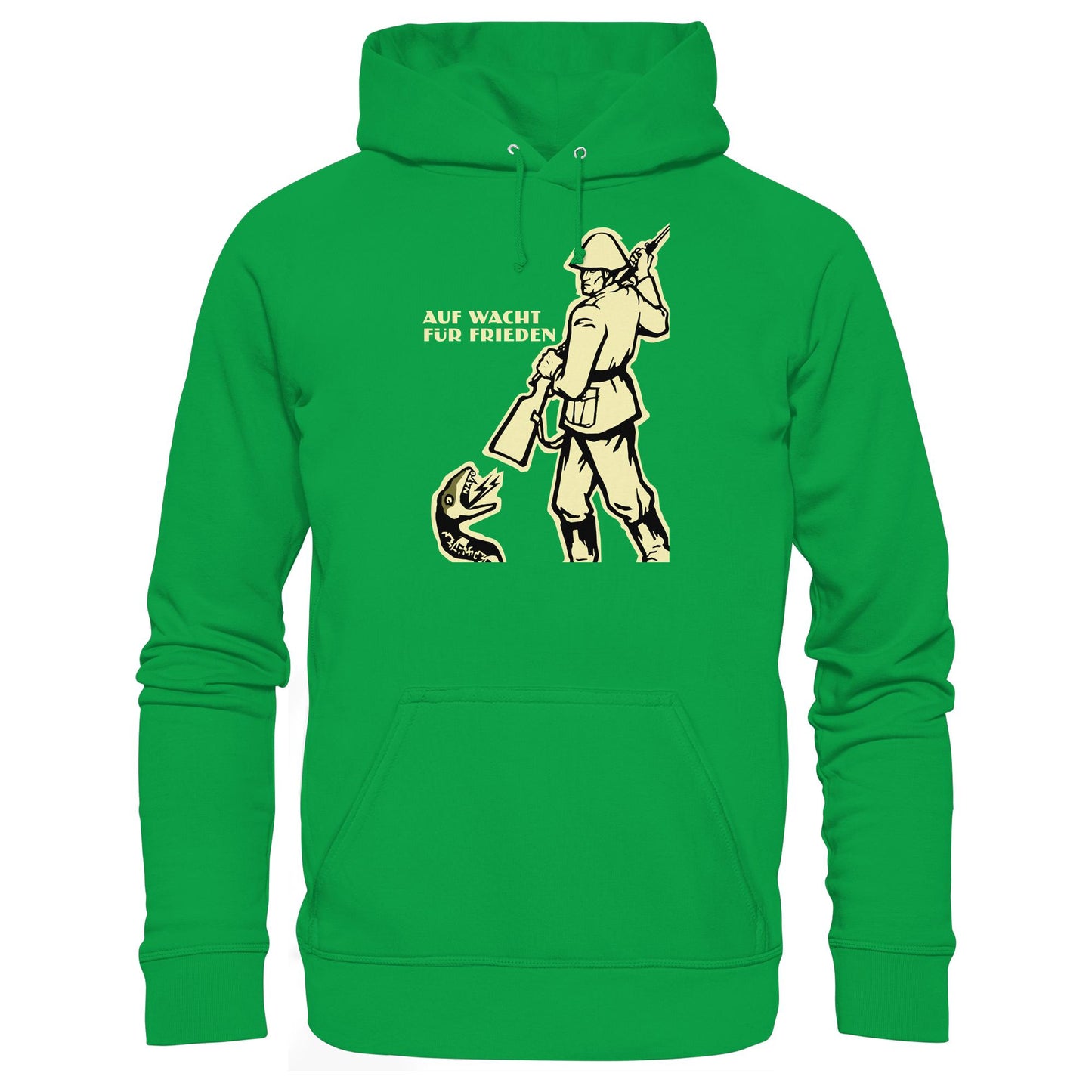 DDR Ostalgie Kapuze / Hoodie Unisex • NVA - AUF WACHT FÜR FRIEDEN, ANTI-NATO (ORIGINAL PLAKAT)