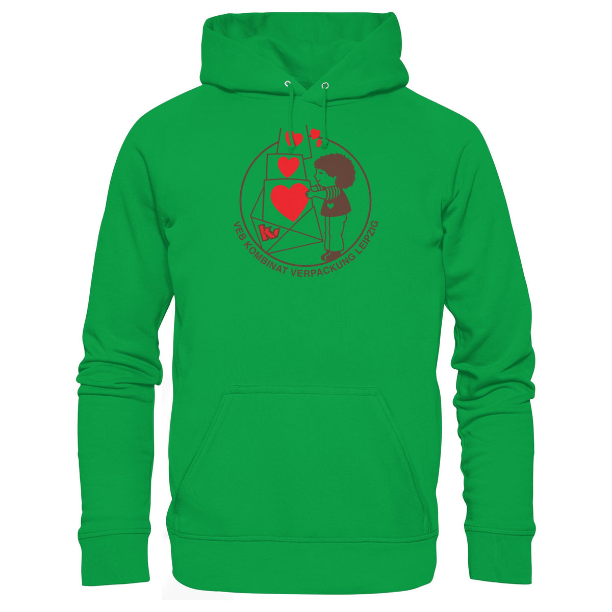 DDR Ostalgie Kapuze / Hoodie Unisex • VEB KOMBINAT VERPACKUNG LEIPZIG