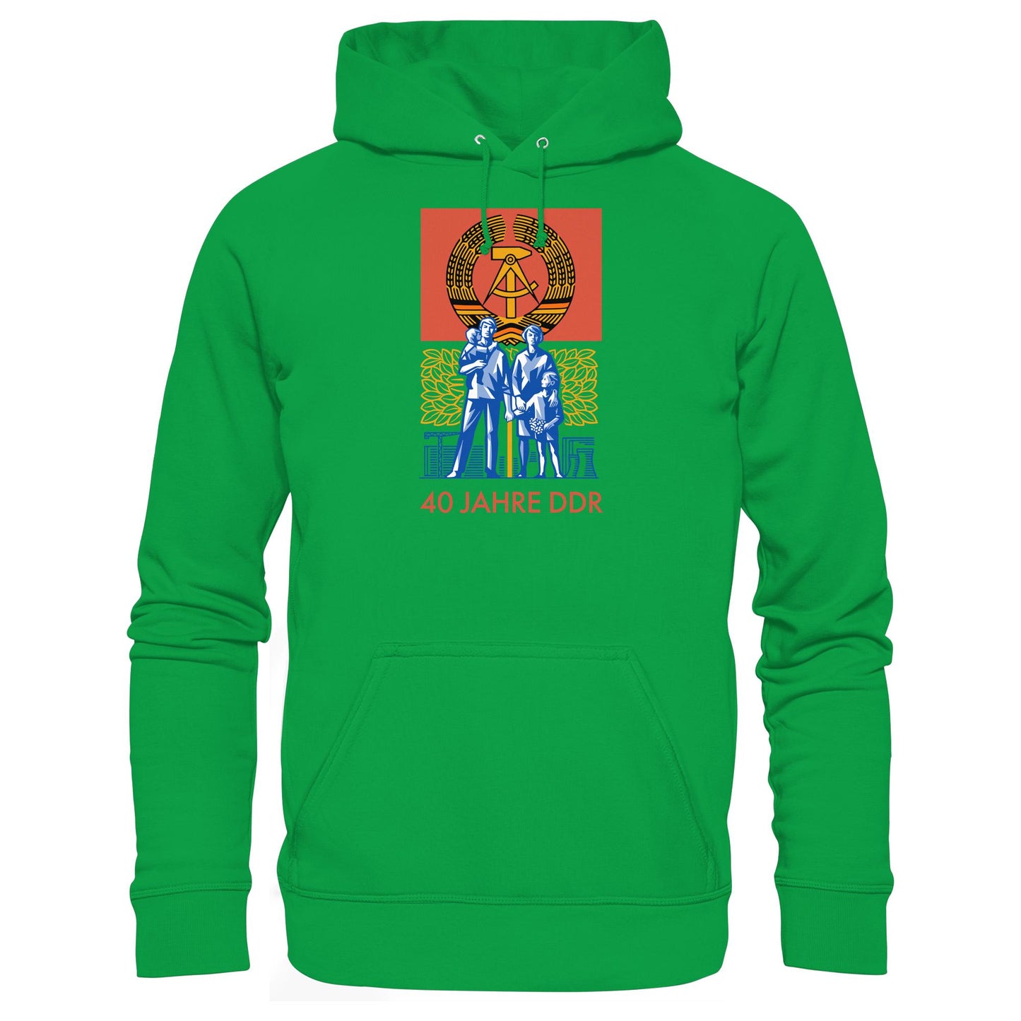 DDR Ostalgie Kapuze / Hoodie Unisex • 40 JAHRE DDR (BRIEFMARKE)
