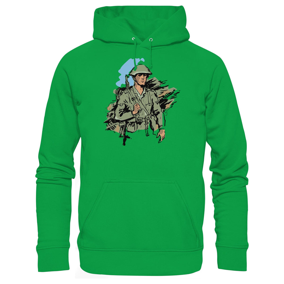 DDR Ostalgie Kapuze / Hoodie Unisex • NVA-SOLDAT (ORIGINAL-ILLUSTRATION)
