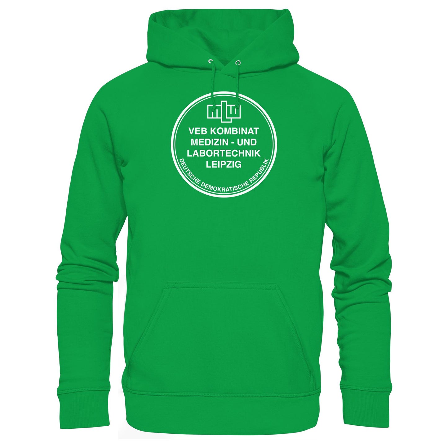 DDR Ostalgie Kapuze / Hoodie Unisex • MLW VEB KOMBINAT MEDIZIN- UND LABORTECHNIK LEIPZIG
