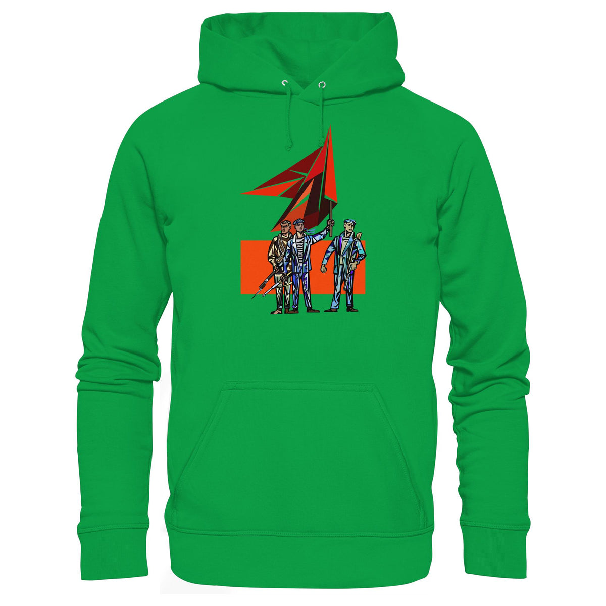 DDR Ostalgie Kapuze / Hoodie Unisex • WALTER WOMACKA - BEWAFFNETE ARBEITER (STAATSRATSGEBÄUDE, Aus der Geschichte der Deutschen Arbeiterbewegung, 1964)