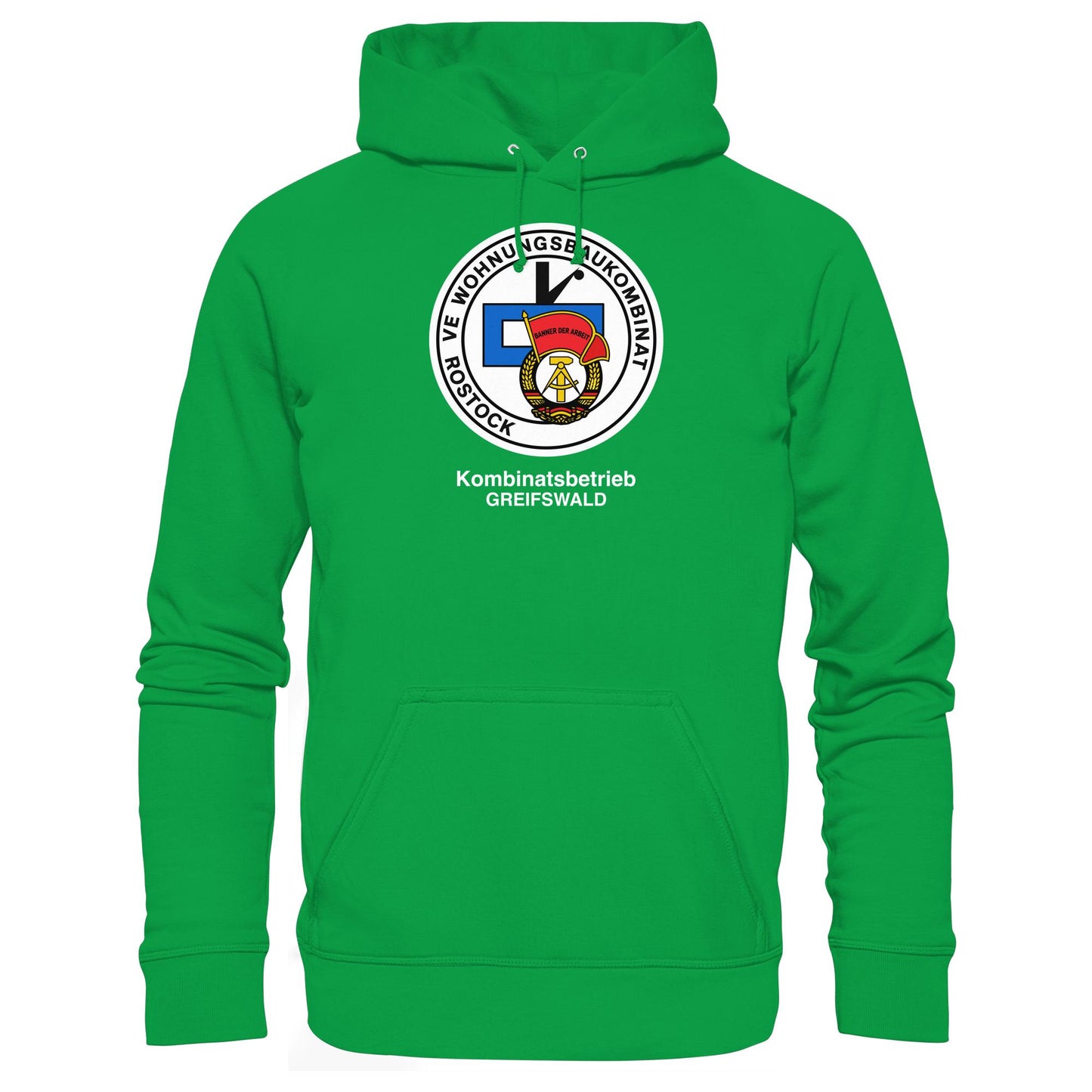 DDR Ostalgie Kapuze / Hoodie Unisex • VE WOHNUNGSBAUKOMBINAT ROSTOCK - GREIFSWALD
