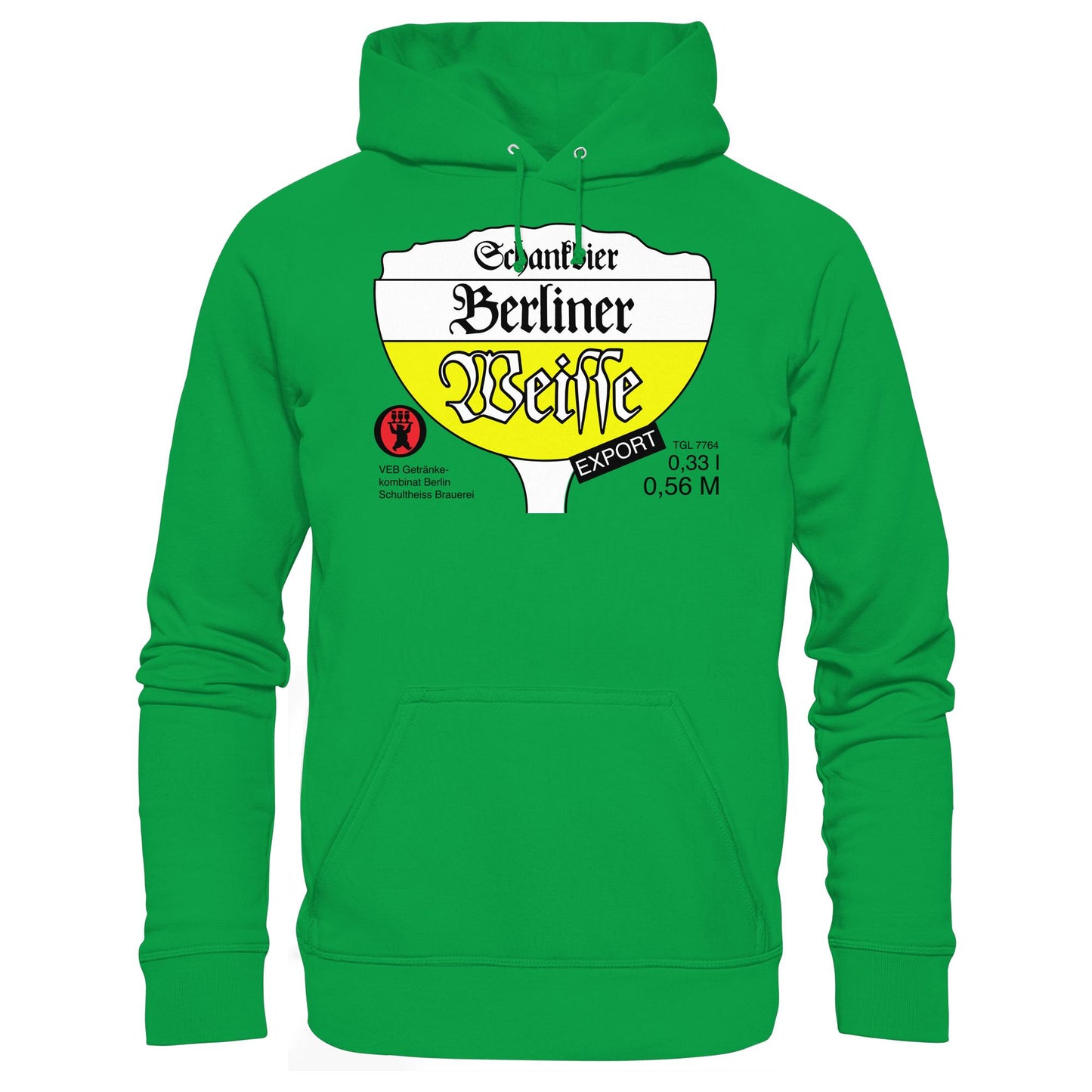 DDR Ostalgie Kapuze / Hoodie Unisex • BERLINER WEISSE - VEB GETRÄNKEKOMBINAT BERLIN