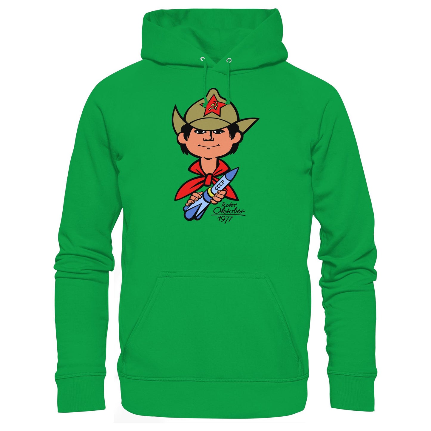 DDR Ostalgie Kapuze / Hoodie Unisex • ROTER OKTOBER 1917 (ORIGINAL NICKI-MOTIV)