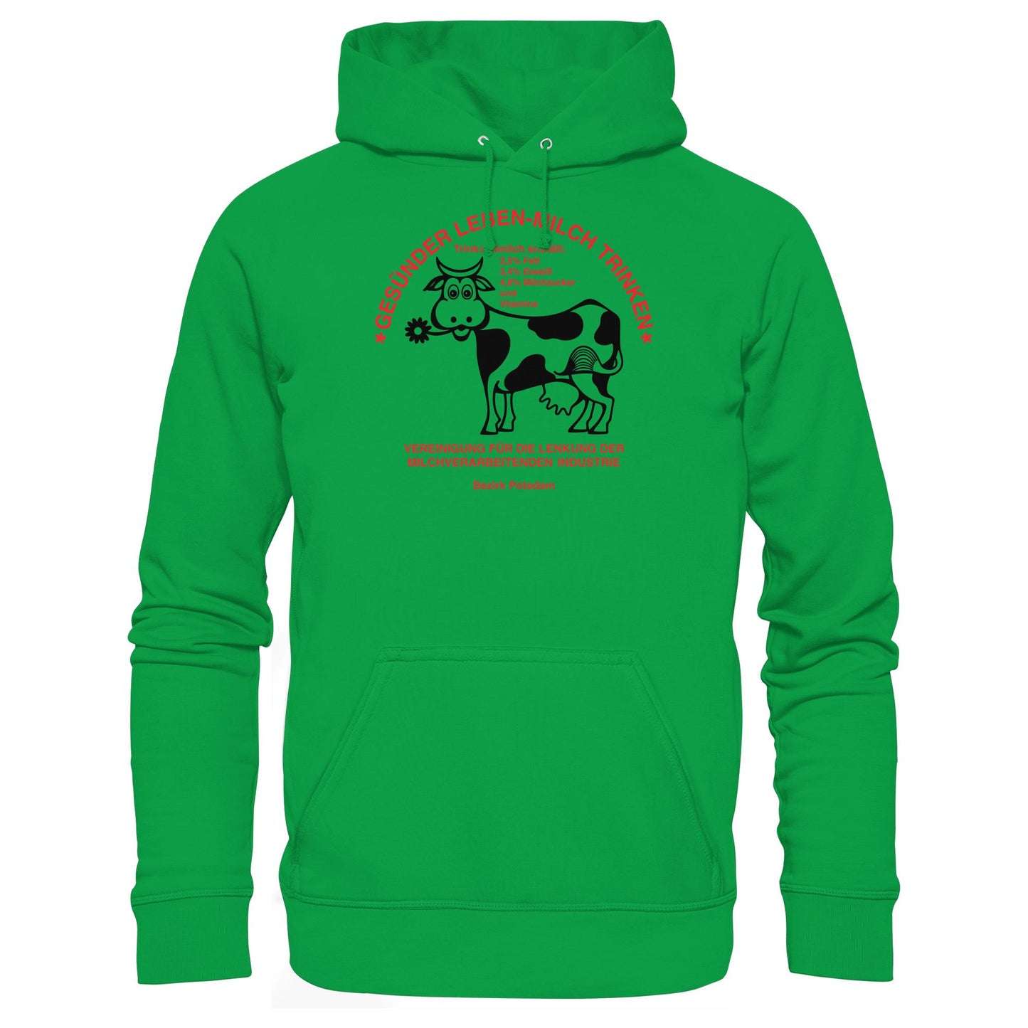 DDR Ostalgie Kapuze / Hoodie Unisex • GESÜNDER LEBEN - MILCH TRINKEN, POTSDAM