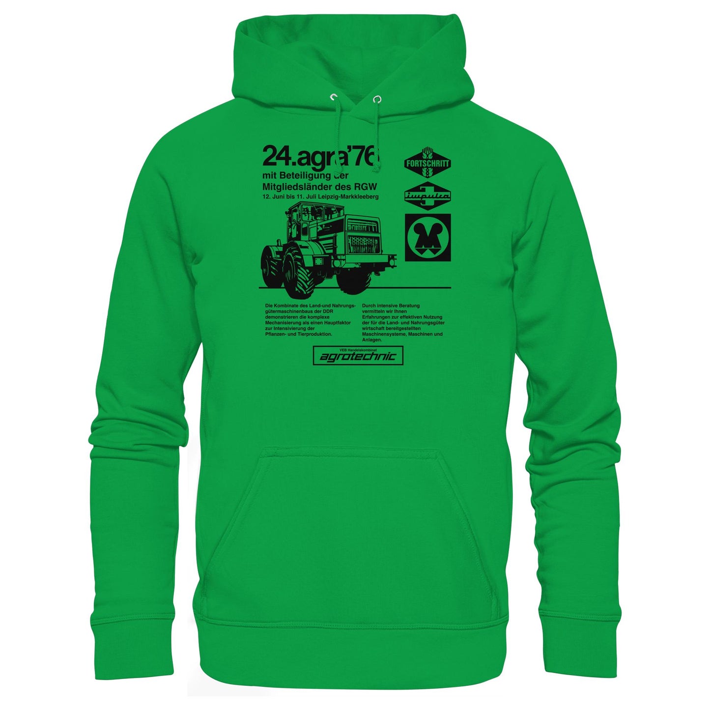 DDR Ostalgie Kapuze / Hoodie Unisex • AGRA 1976, LEIPZIG-MARKKLEEBERG