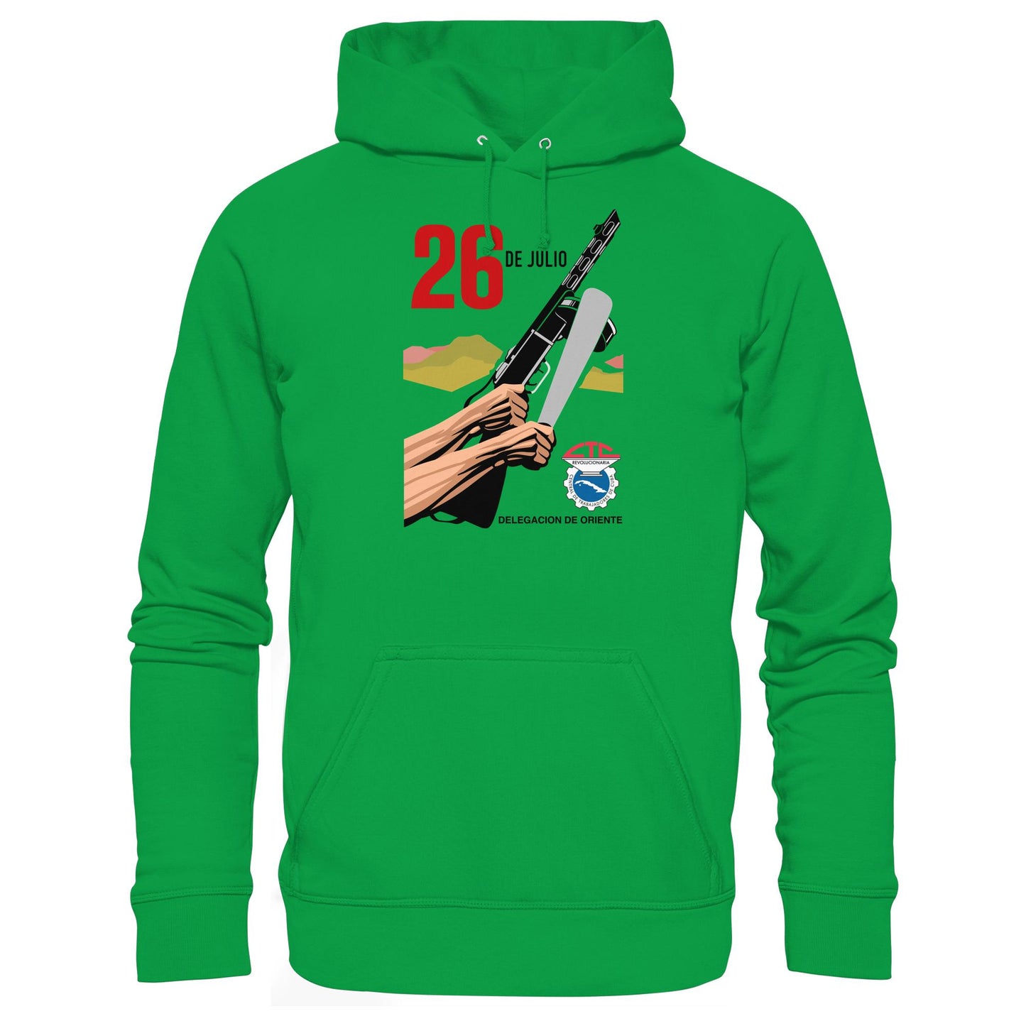 DDR Ostalgie Kapuze / Hoodie Unisex • BEWEGUNG DES 26. JULI, KUBA (ORIGINAL POSTER)