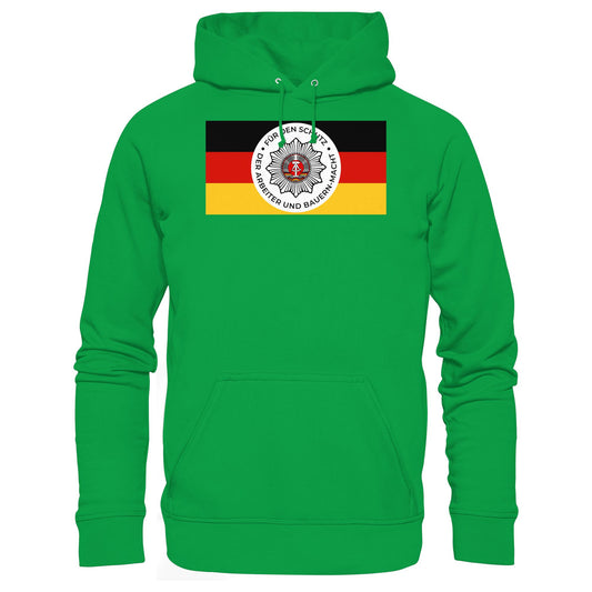 DDR Ostalgie Kapuze / Hoodie Unisex • NVA - FÜR DEN SCHUTZ DER ARBEITER- UND BAUERNMACHT (ORIGINAL BANDEROLE)