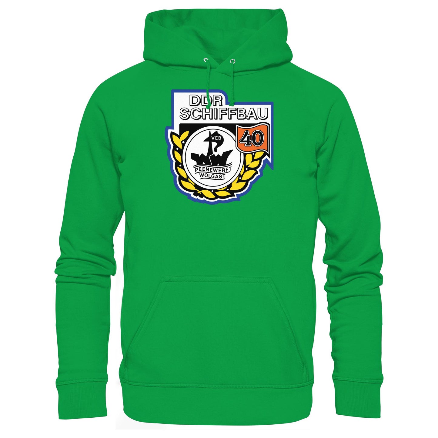 DDR Ostalgie Kapuze / Hoodie Unisex • VEB PEENEWERFT WOLGAST, DDR SCHIFFBAU