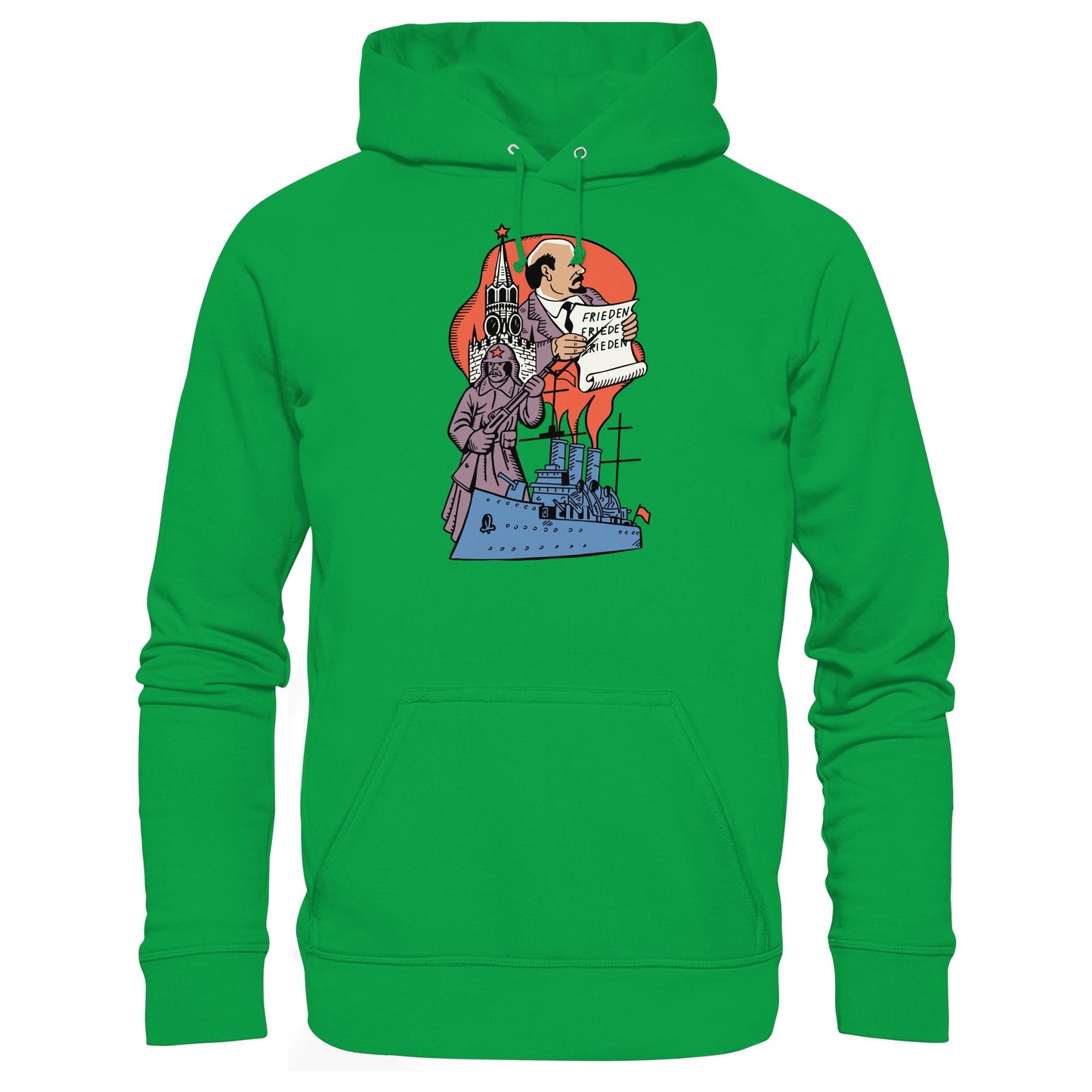 DDR Ostalgie Kapuze / Hoodie Unisex • JAHRESTAG OKTOBERREVOLUTION 1917 (ORIGINAL POSTSTEMPEL)